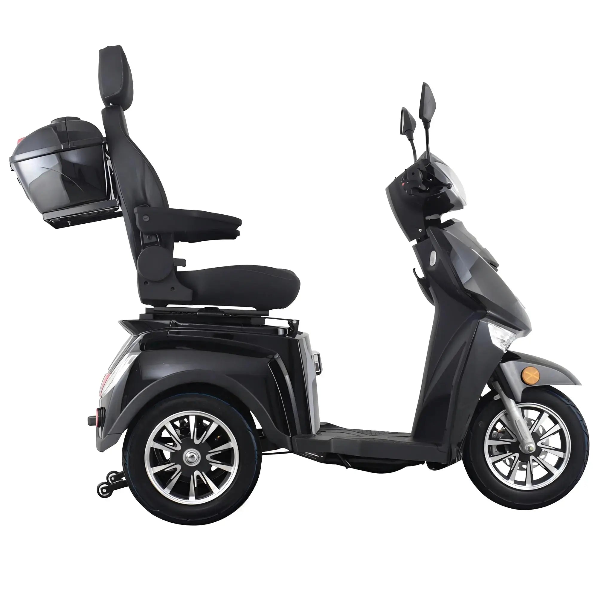 Vista 3 Luxe E-Scootmobiel Elektrische Driewieler 1000W 60V 20Ah - Bruin - AE-trading