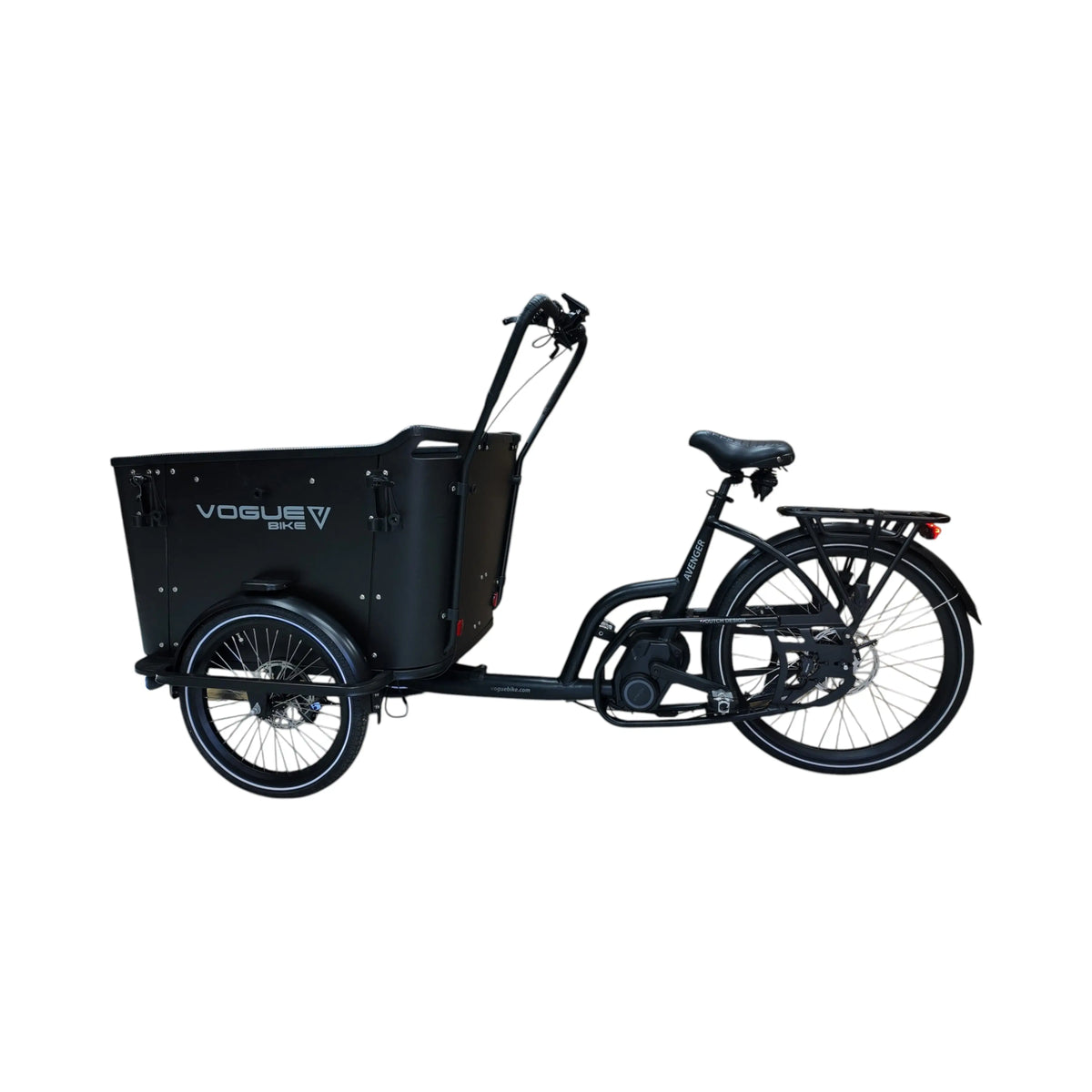 Vogue Avenger Elektrische Bakfiets - Mat Zwart - AE-trading