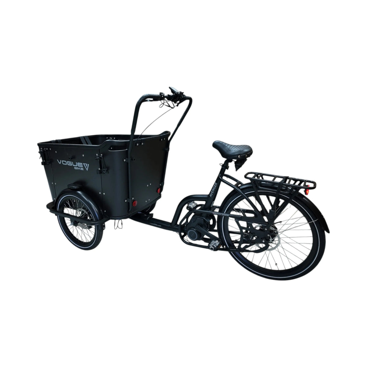 Vogue Avenger Elektrische Bakfiets - Mat Zwart - AE-trading