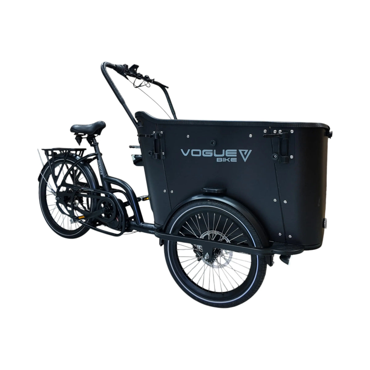 Vogue Avenger Elektrische Bakfiets - Mat Zwart - AE-trading
