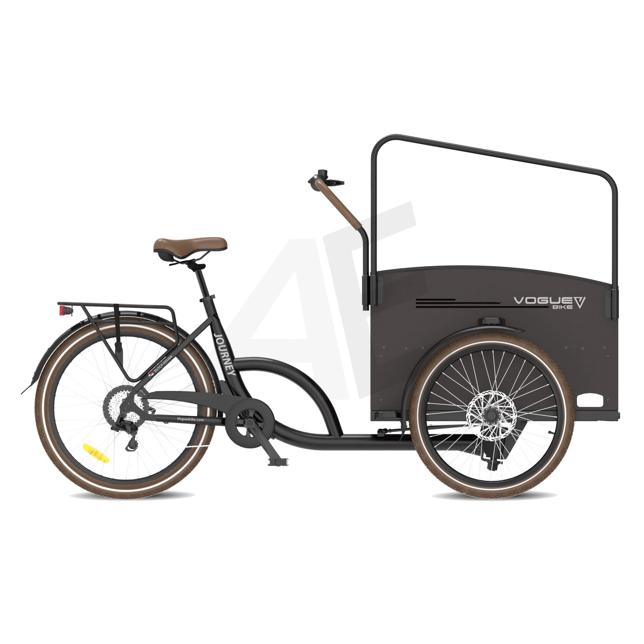 Vogue Bakfiets E-Cargo Journey-S 7DR met Hydraulische Remmen - Zwart - AE-trading
