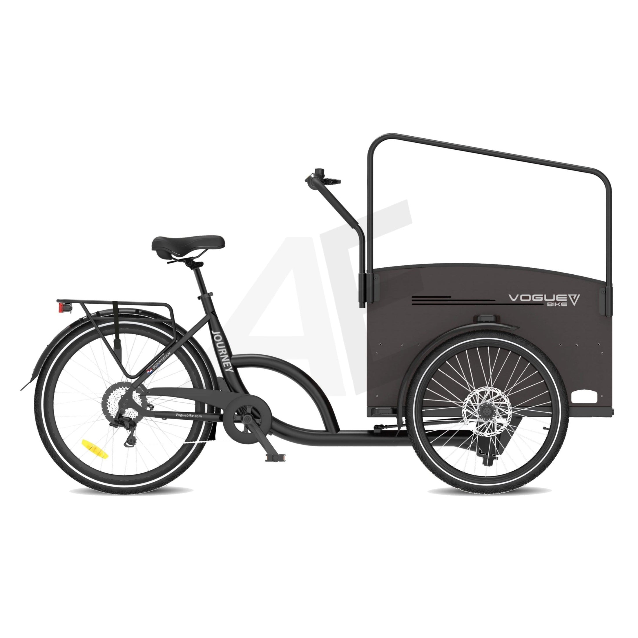 Vogue Bakfiets E-Cargo Journey-S 7DR met Hydraulische Remmen - Zwart - AE-trading
