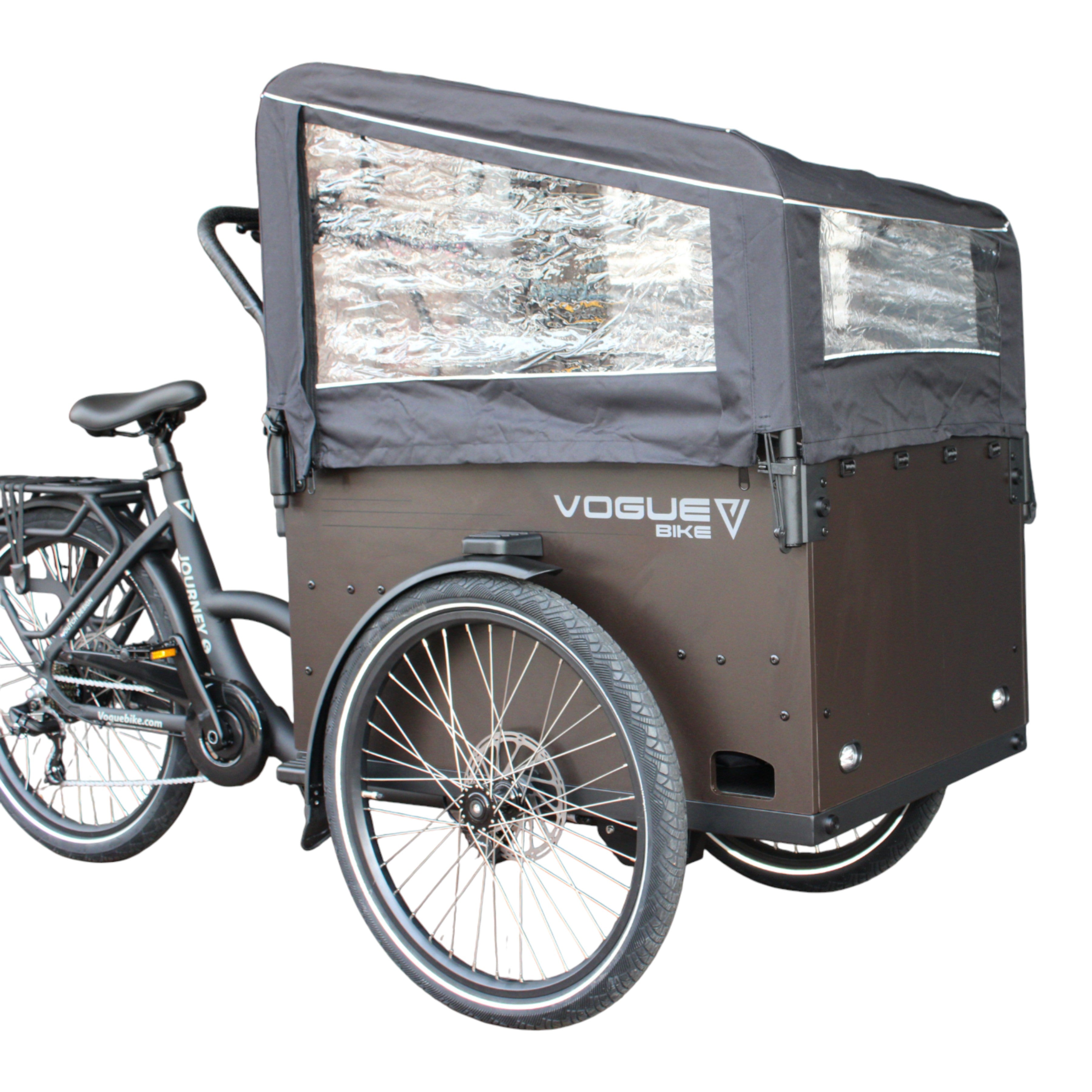 Vogue Bakfiets E-Cargo Journey-S 7DR met Hydraulische Remmen - Zwart - AE-trading