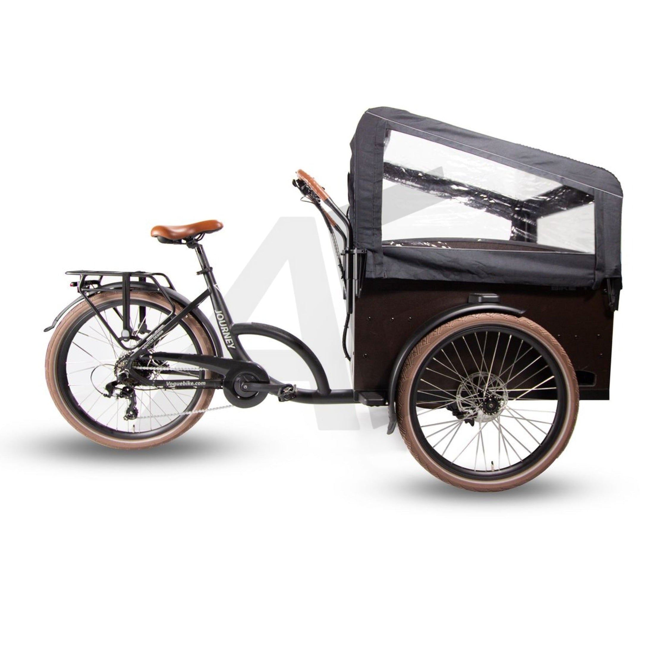 Vogue Bakfiets E-Cargo Journey-S 7DR met Hydraulische Remmen - Zwart - AE-trading