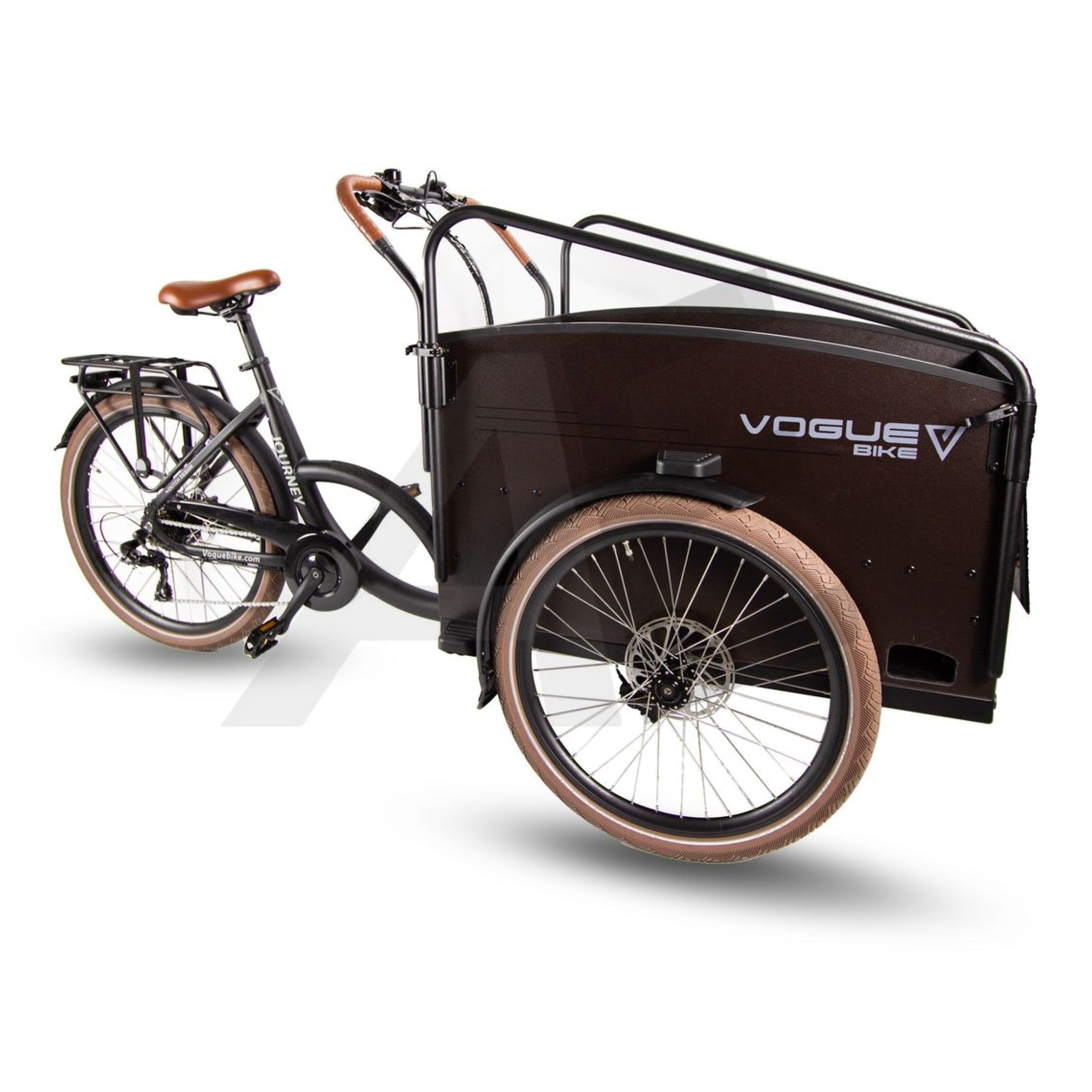 Vogue Bakfiets E-Cargo Journey-S 7DR met Hydraulische Remmen - Zwart - AE-trading