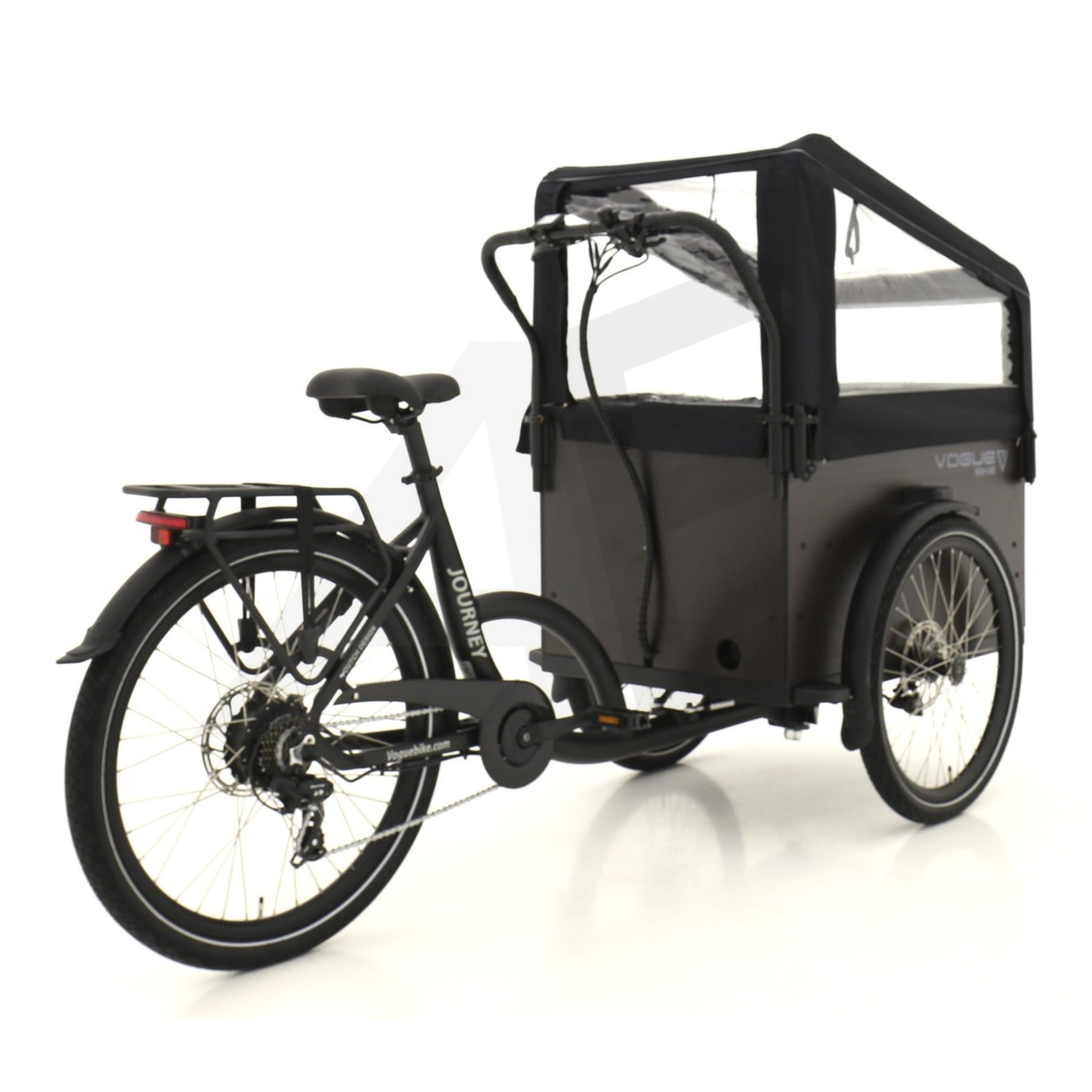 Vogue Bakfiets E-Cargo Journey-S 7DR met Hydraulische Remmen - Zwart - AE-trading