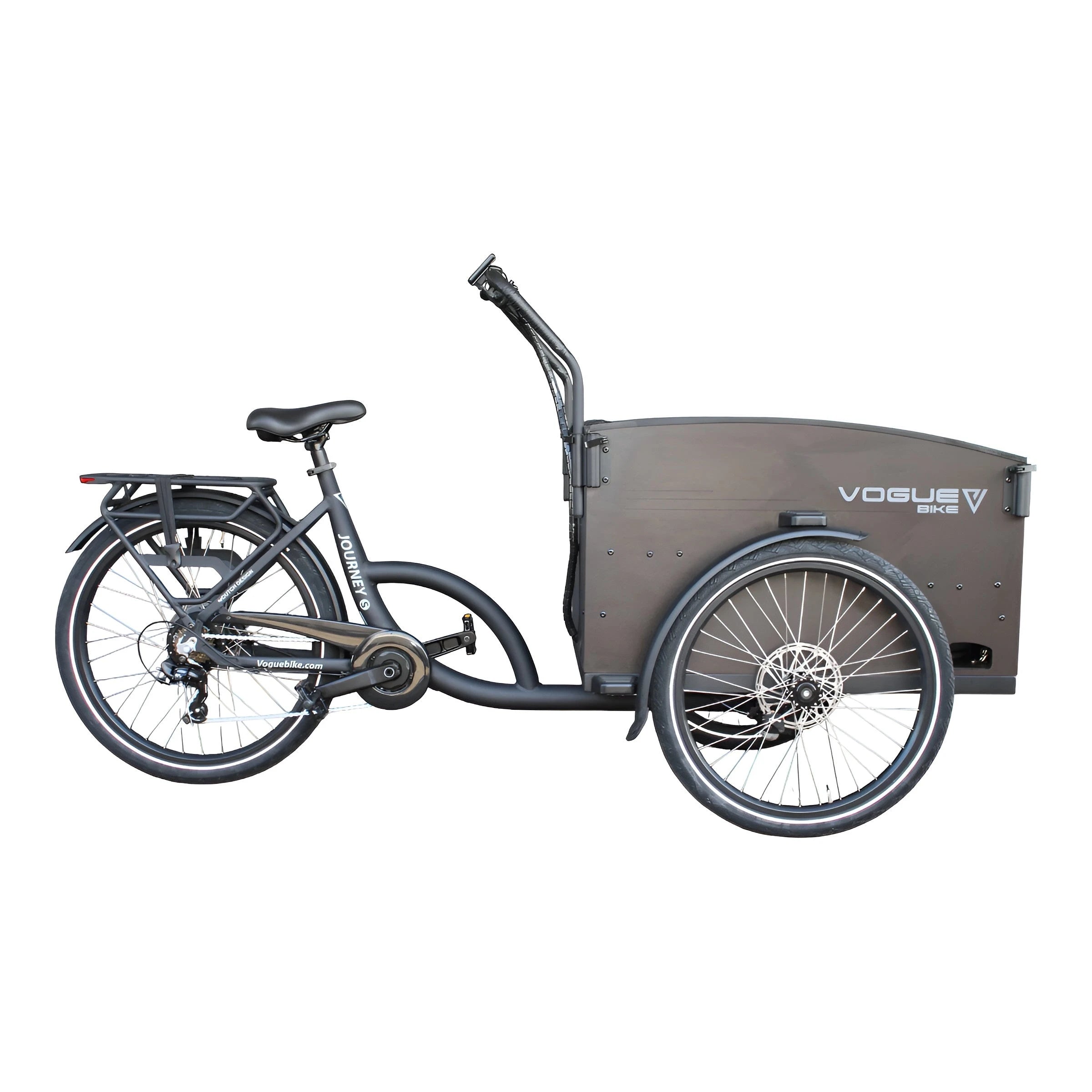 Vogue Bakfiets E-Cargo Journey-S 7DR met Hydraulische Remmen - Zwart - AE-trading