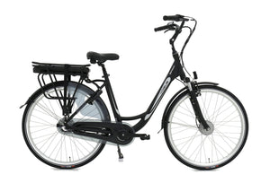 Vogue Basic N7 E-bike Mat Zwart 47cm – Elektrische Damesfiets met 468Wh Accu, Shimano Nexus 7 Versnellingen, Voorwielmotor & LED Verlichting – Actieradius tot 120 km - AE-trading