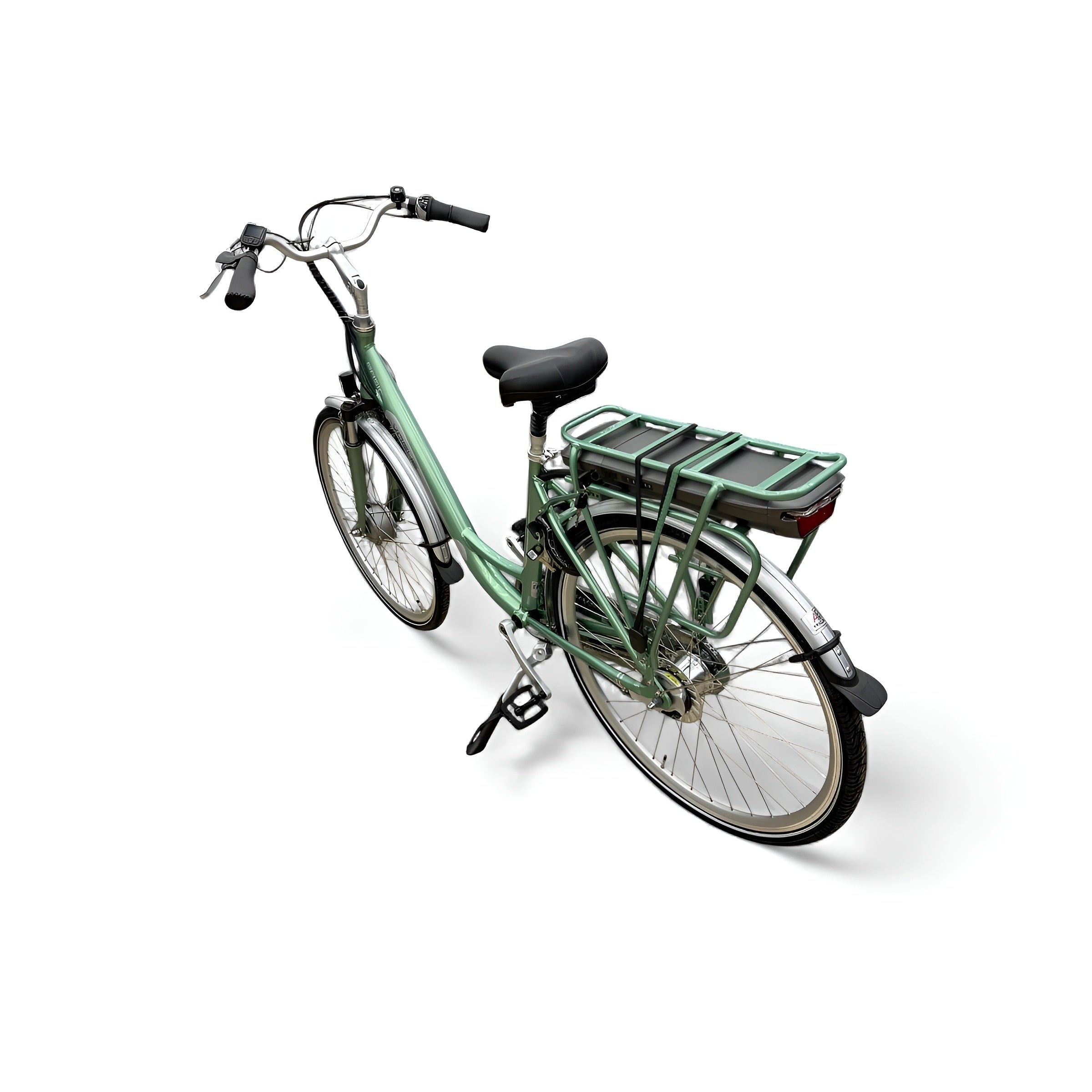 Vogue Basic N7 Elektrische Fiets Groen 49cm – Elektrische Damesfiets met 468Wh Accu - AE-trading