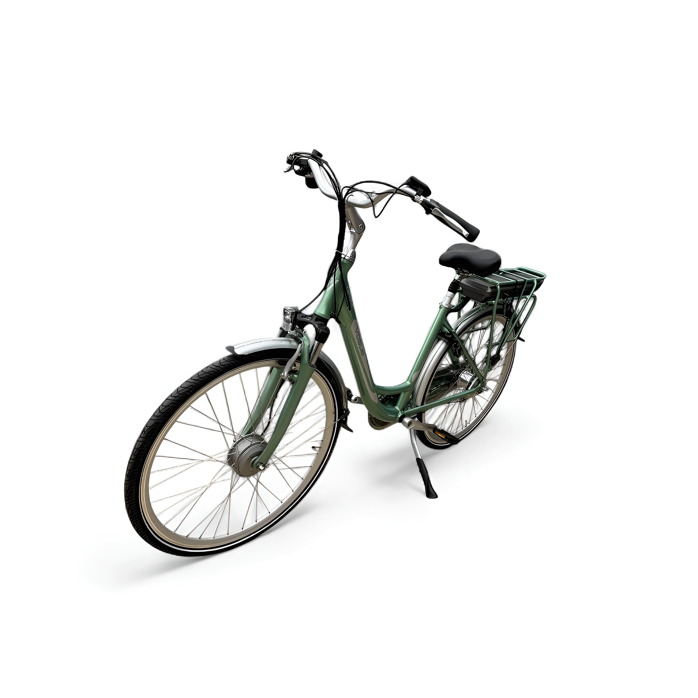 Vogue Basic N7 Elektrische Fiets Groen 49cm – Elektrische Damesfiets met 468Wh Accu - AE-trading