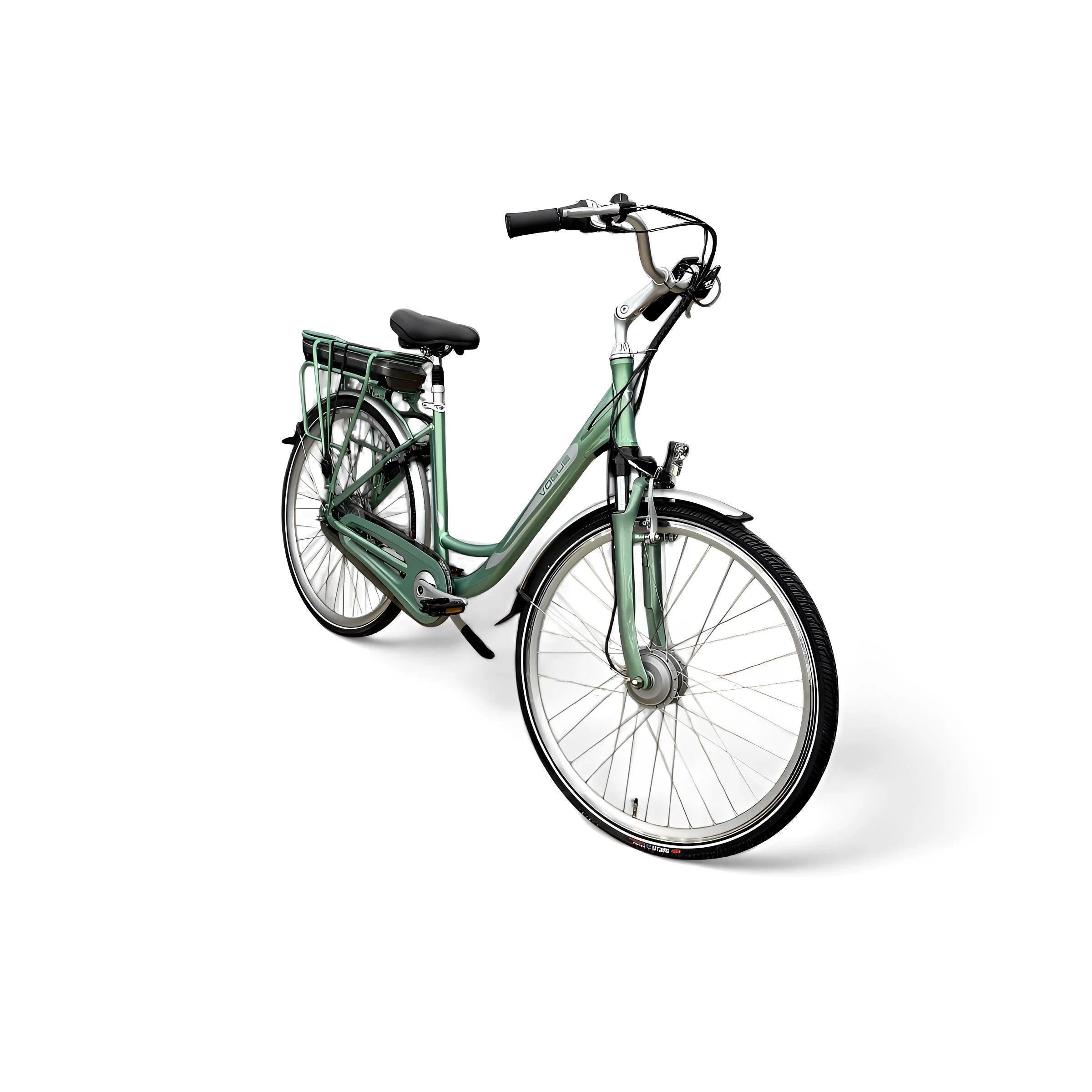 Vogue Basic N7 Elektrische Fiets Groen 49cm – Elektrische Damesfiets met 468Wh Accu - AE-trading