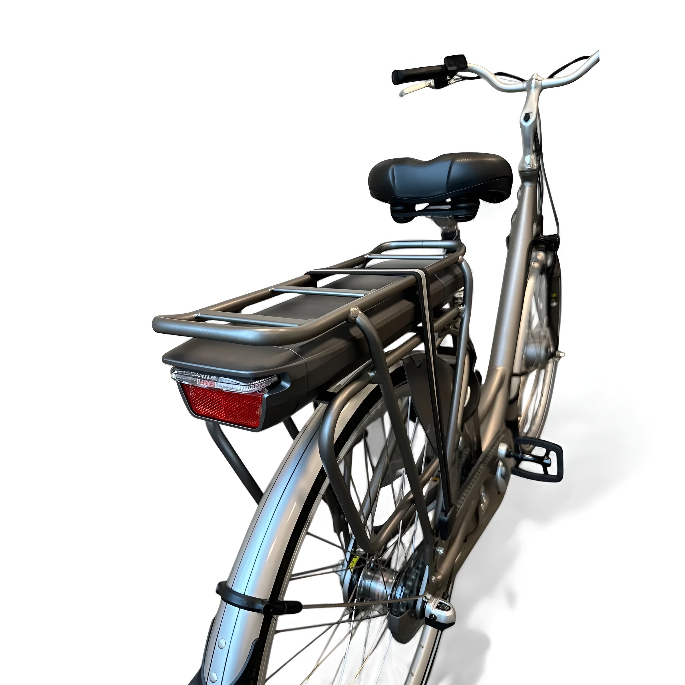 Vogue Basic N7 Elektrische Fiets Mat Grijs 47cm – Elektrische Damesfiets met 468Wh Accu - AE-trading