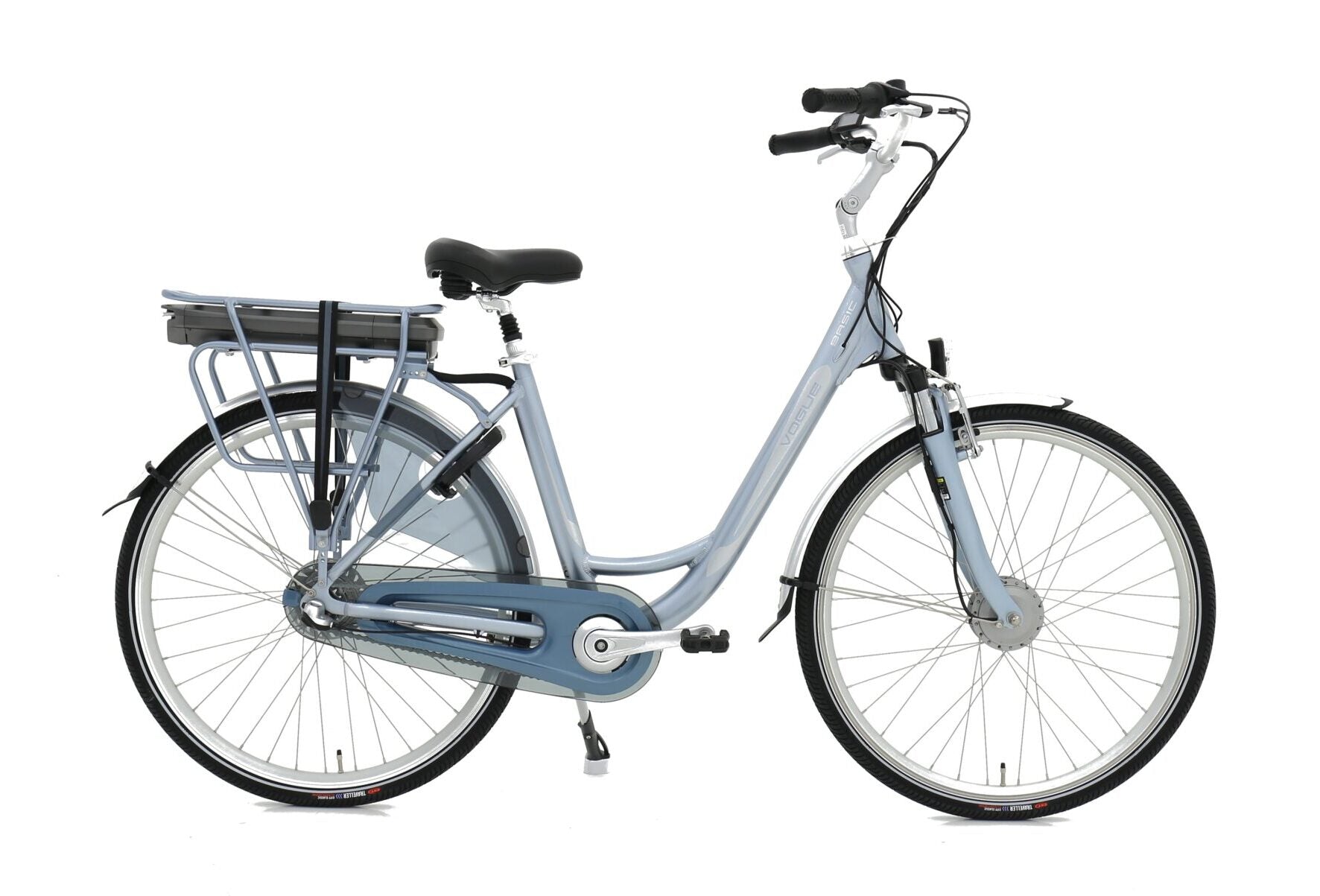 Vogue Basic N7 E-bike Silk Blue 47cm – Elektrische Damesfiets met 468Wh Accu, Shimano Nexus 7 Versnellingen, Voorwielmotor & LED Verlichting – Actieradius tot 120 km - AE-trading