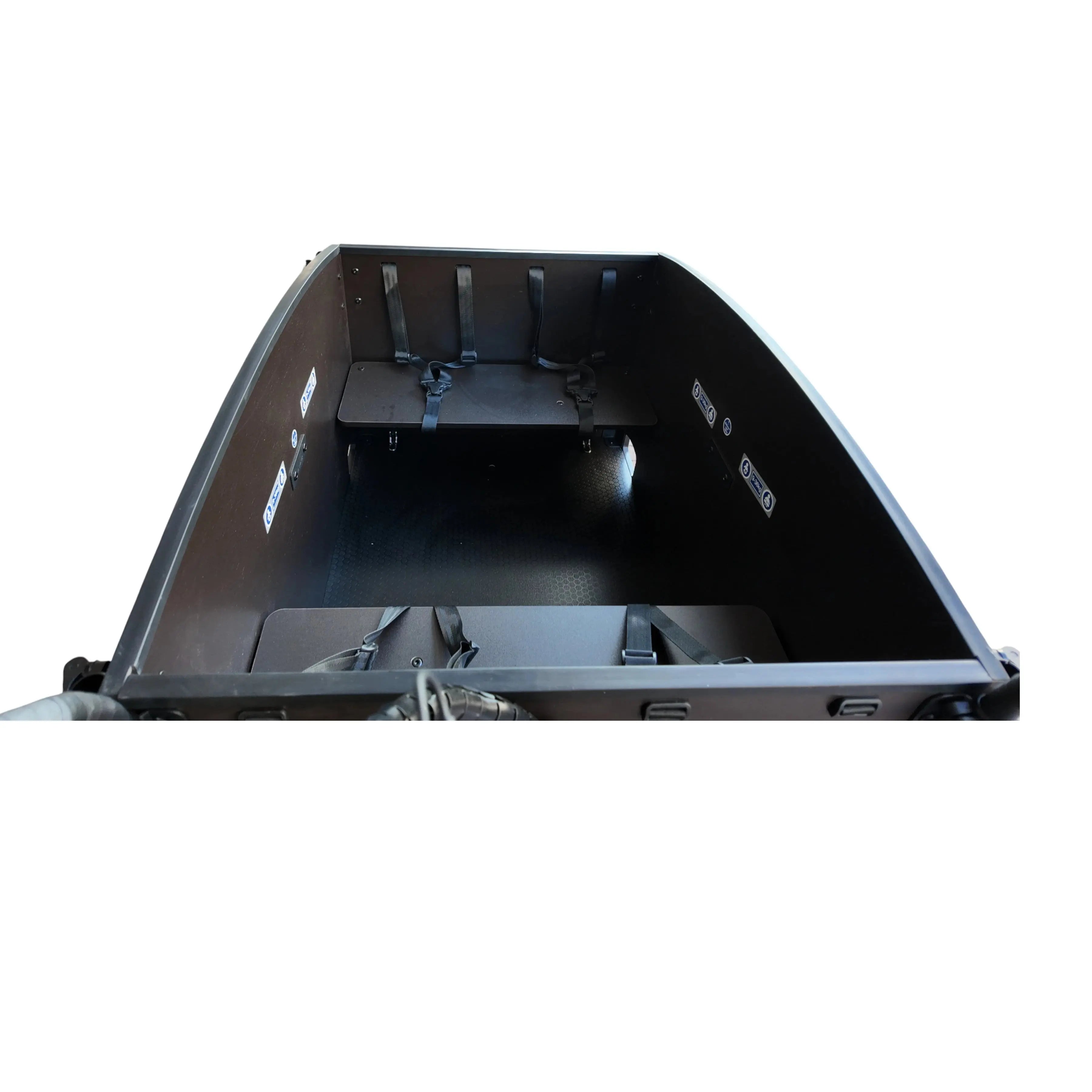 Vogue Caddy - Elektrische Bakfiets - Mat Zwart - Grijze Accenten - Accu 468Wh (36V, 13Ah) - Bafang Achterwielmotor - Shimano 7 Versnellingen - Hydraulische Remmen - AE-trading