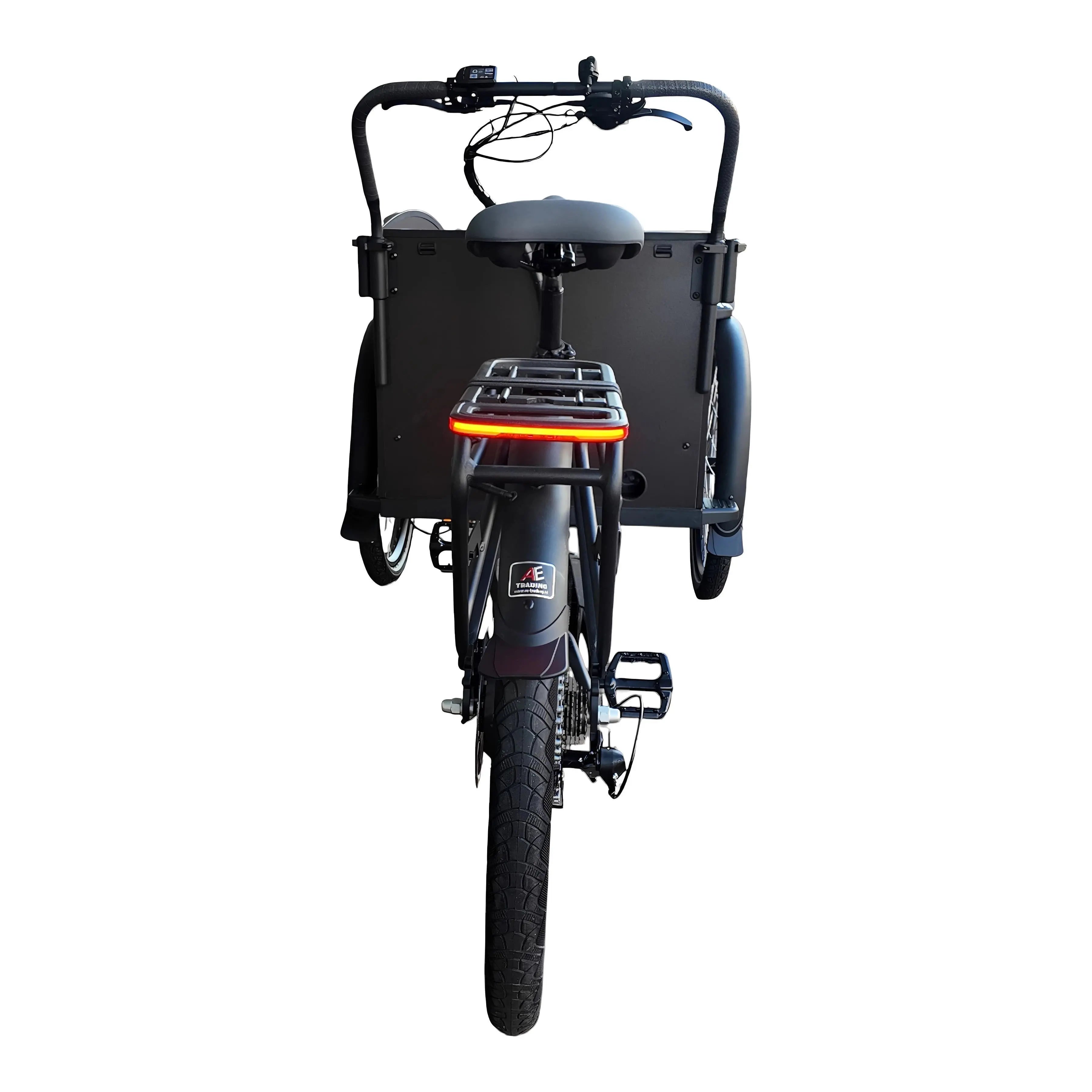Vogue Caddy - Elektrische Bakfiets - Mat Zwart - Grijze Accenten - Accu 468Wh (36V, 13Ah) - Bafang Achterwielmotor - Shimano 7 Versnellingen - Hydraulische Remmen - AE-trading