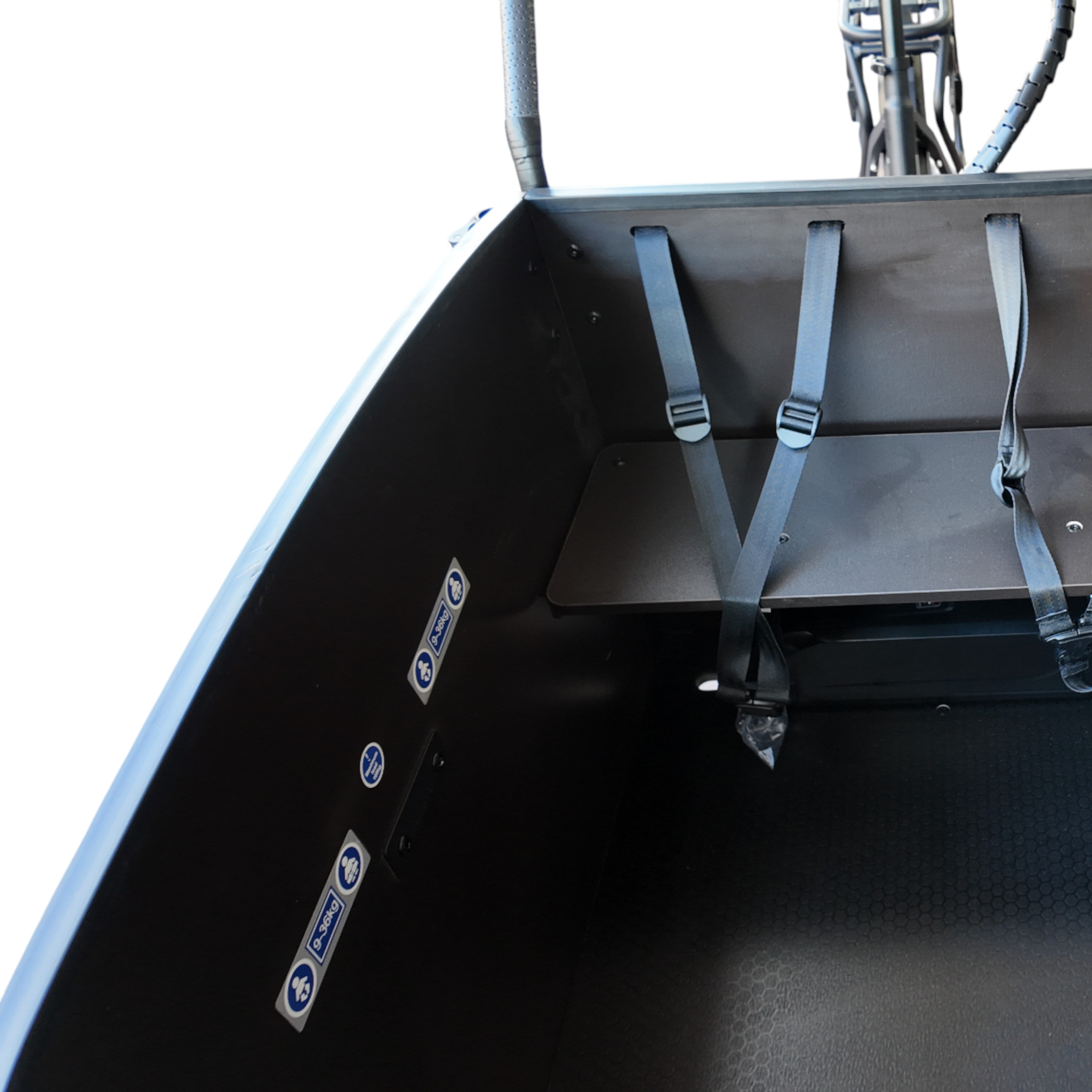 Vogue Caddy - Elektrische Bakfiets - Mat Zwart - Grijze Accenten - Accu 468Wh (36V, 13Ah) - Bafang Achterwielmotor - Shimano 7 Versnellingen - Hydraulische Remmen - AE-trading