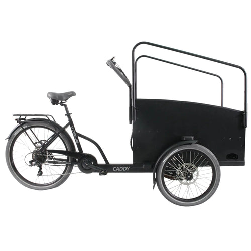 Vogue Caddy Elektrische Bakfiets - Mat Zwart met Grijze Accenten - 468Wh - 48 cm - AE-trading