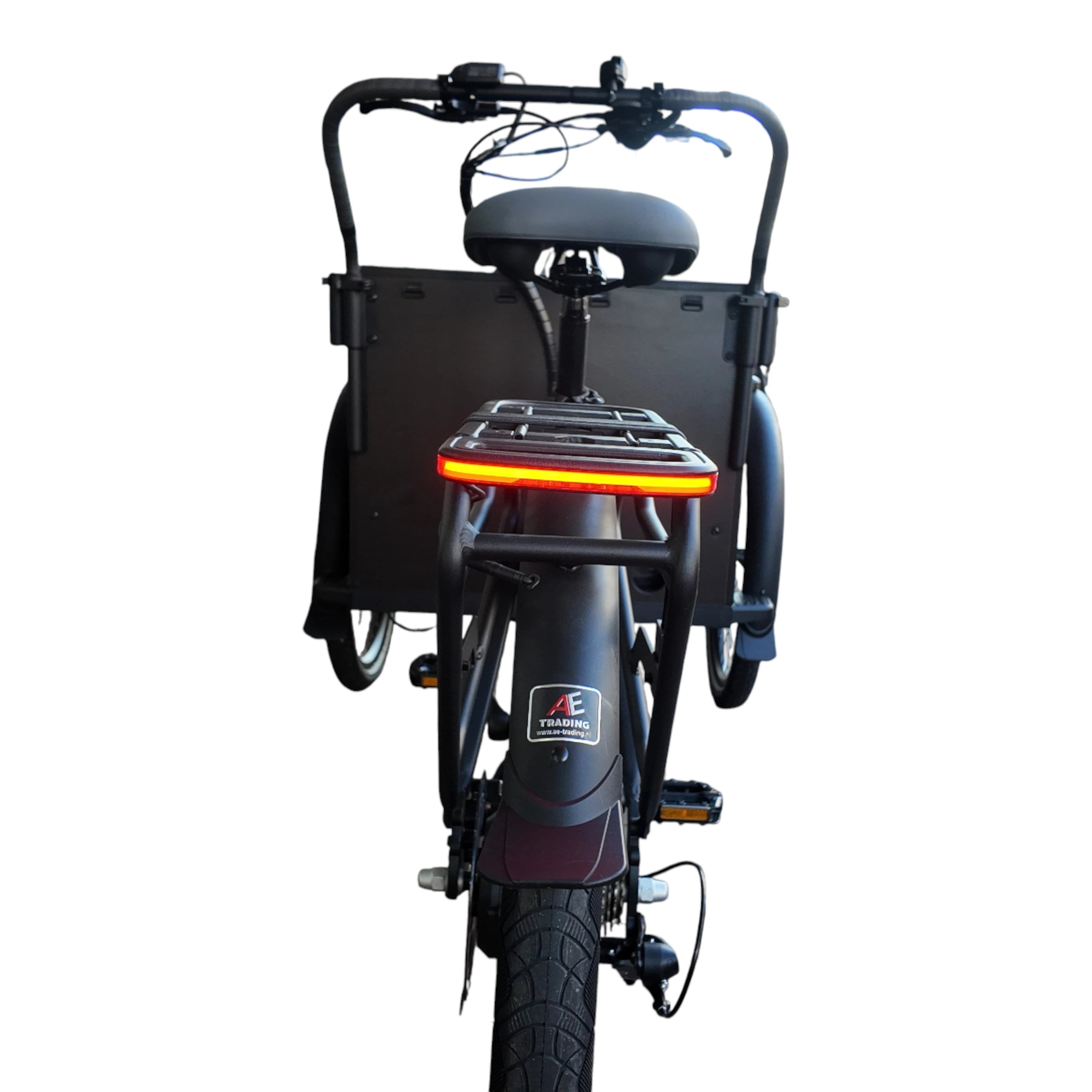 Vogue Caddy - Elektrische Bakfiets - Mat Zwart - Grijze Accenten - Accu 468Wh (36V, 13Ah) - Bafang Achterwielmotor - Shimano 7 Versnellingen - Hydraulische Remmen - AE-trading