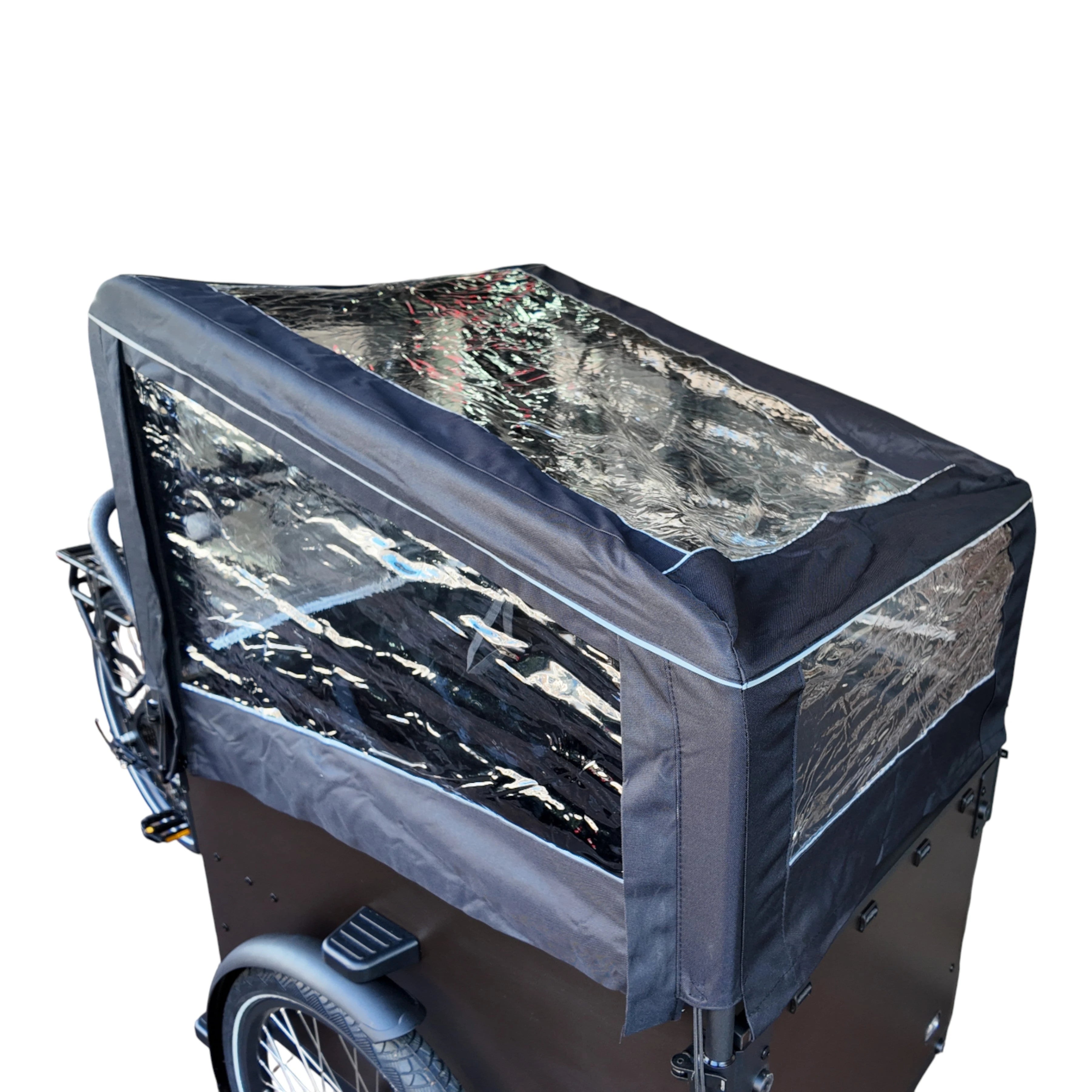 Vogue Caddy - Elektrische Bakfiets - Mat Zwart - Grijze Accenten - Accu 468Wh (36V, 13Ah) - Bafang Achterwielmotor - Shimano 7 Versnellingen - Hydraulische Remmen - AE-trading
