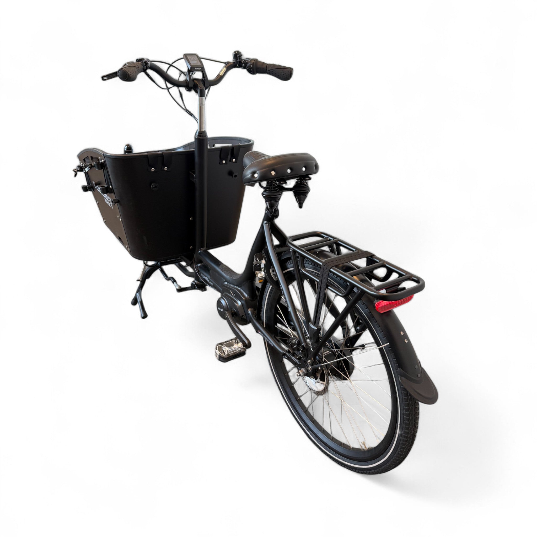 Vogue Carry 2 – Mat Zwart – Elektrische Bakfiets – 80Nm middenmotor – 15Ah accu – 8 versnellingen – Hydraulische schijfremmen - AE-trading