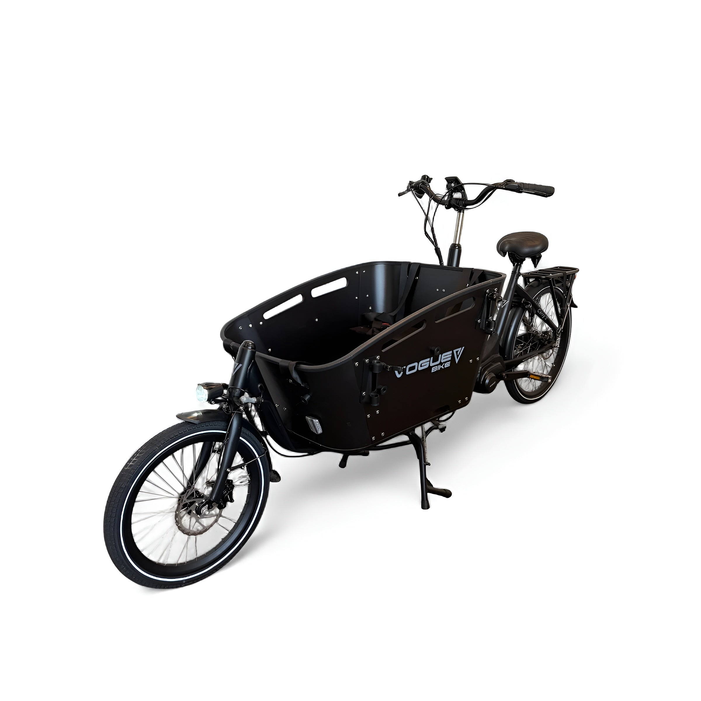 Vogue Carry 2 – Mat Zwart – Elektrische Bakfiets – 80Nm middenmotor – 15Ah accu – 8 versnellingen – Hydraulische schijfremmen - AE-trading