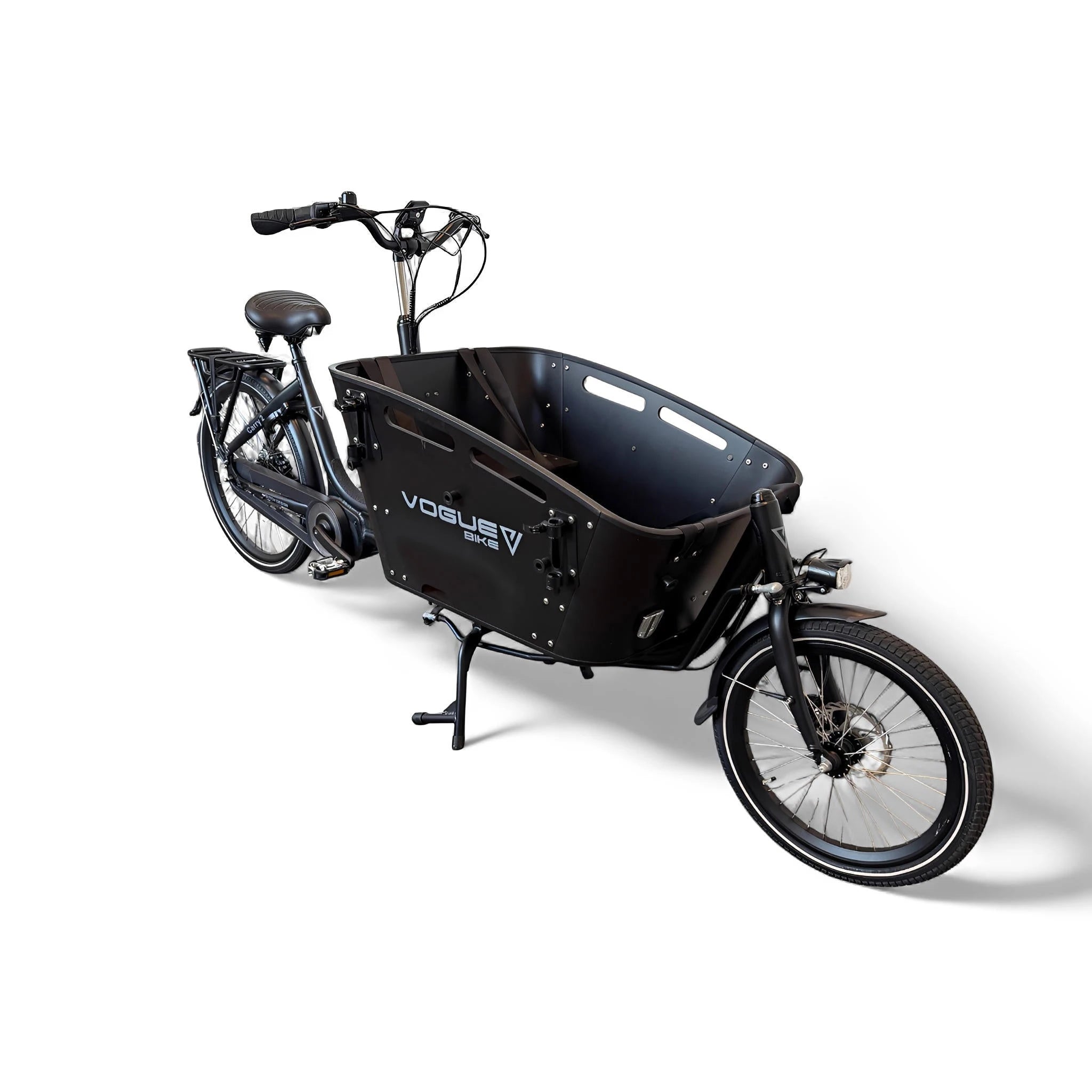 Vogue Carry 2 – Mat Grijs – Elektrische Bakfiets – 80Nm middenmotor – 15Ah accu – 8 versnellingen – Hydraulische schijfremmen - AE-trading