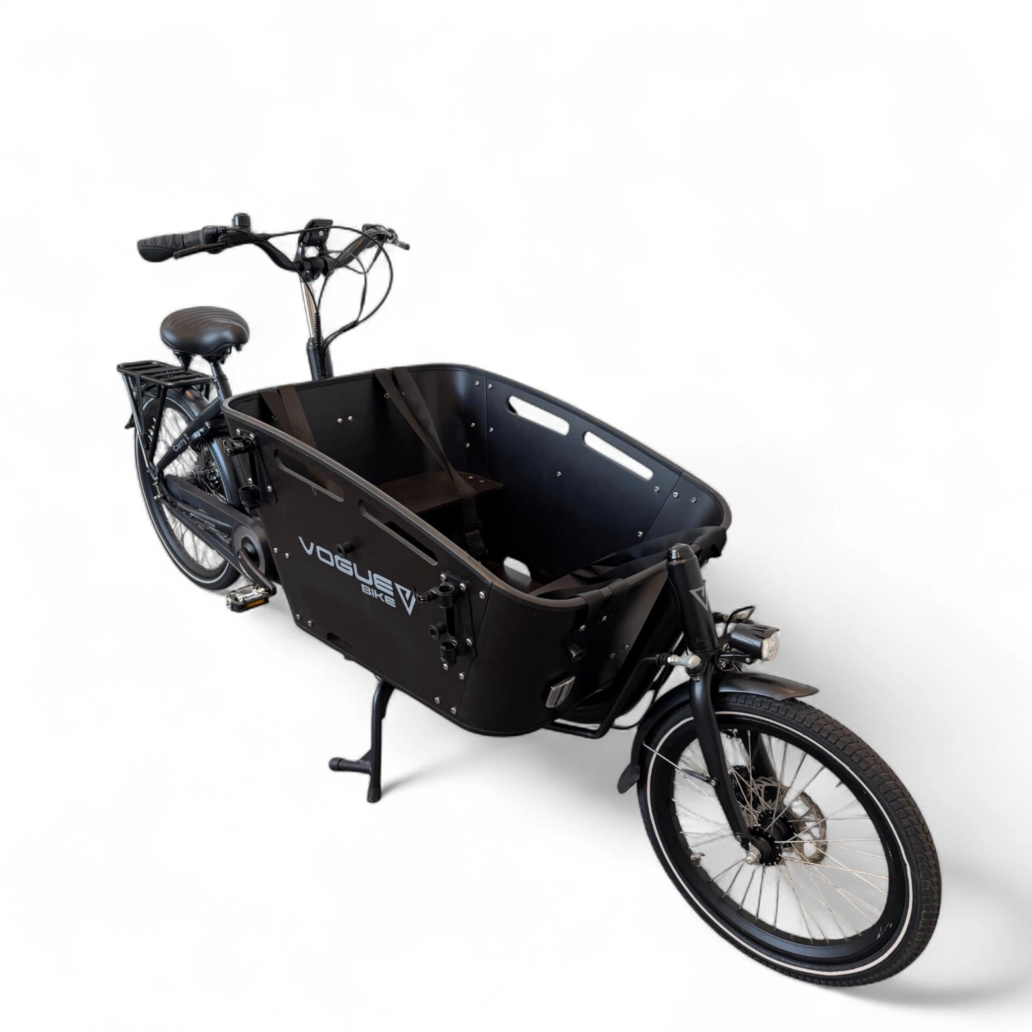 Vogue Carry 2 – Mat Grijs – Elektrische Bakfiets – 80Nm middenmotor – 15Ah accu – 8 versnellingen – Hydraulische schijfremmen - AE-trading