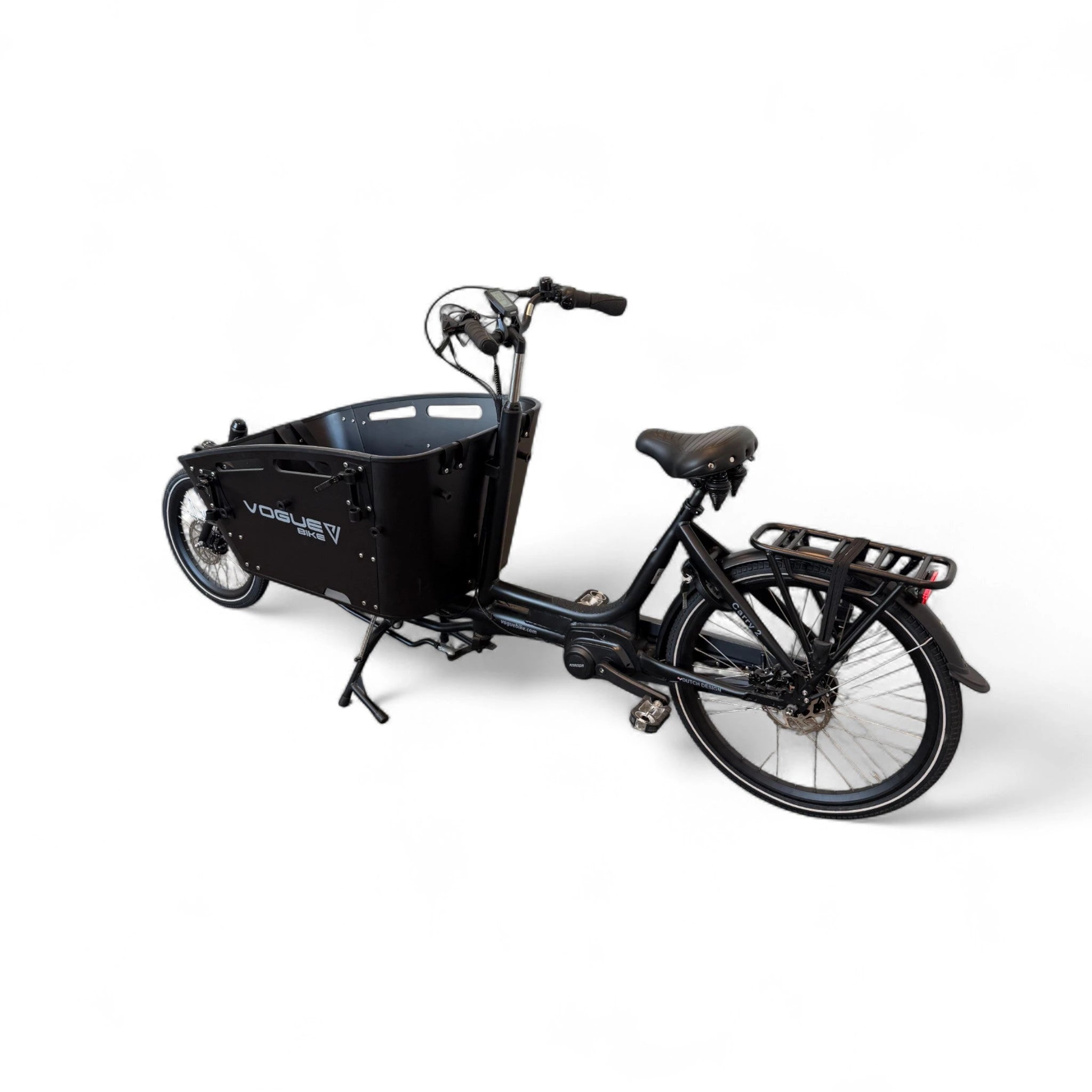 Vogue Carry 2 – Mat Grijs – Elektrische Bakfiets – 80Nm middenmotor – 15Ah accu – 8 versnellingen – Hydraulische schijfremmen - AE-trading