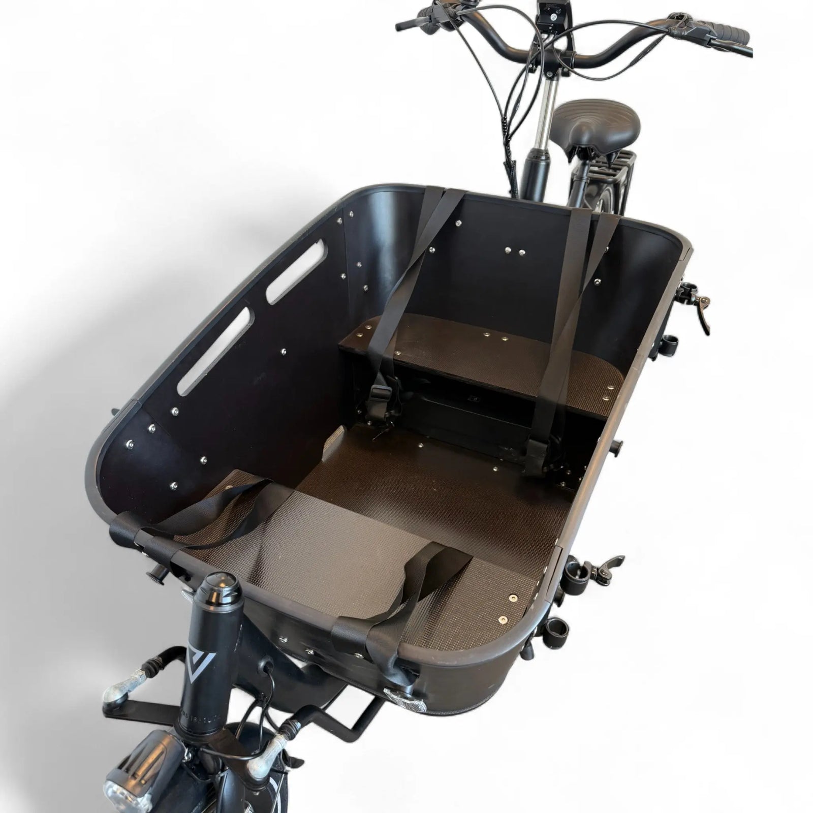 Vogue Carry 2 Elektrische Bakfiets - Mat Zwart/Bruin - 50 cm - AE-trading