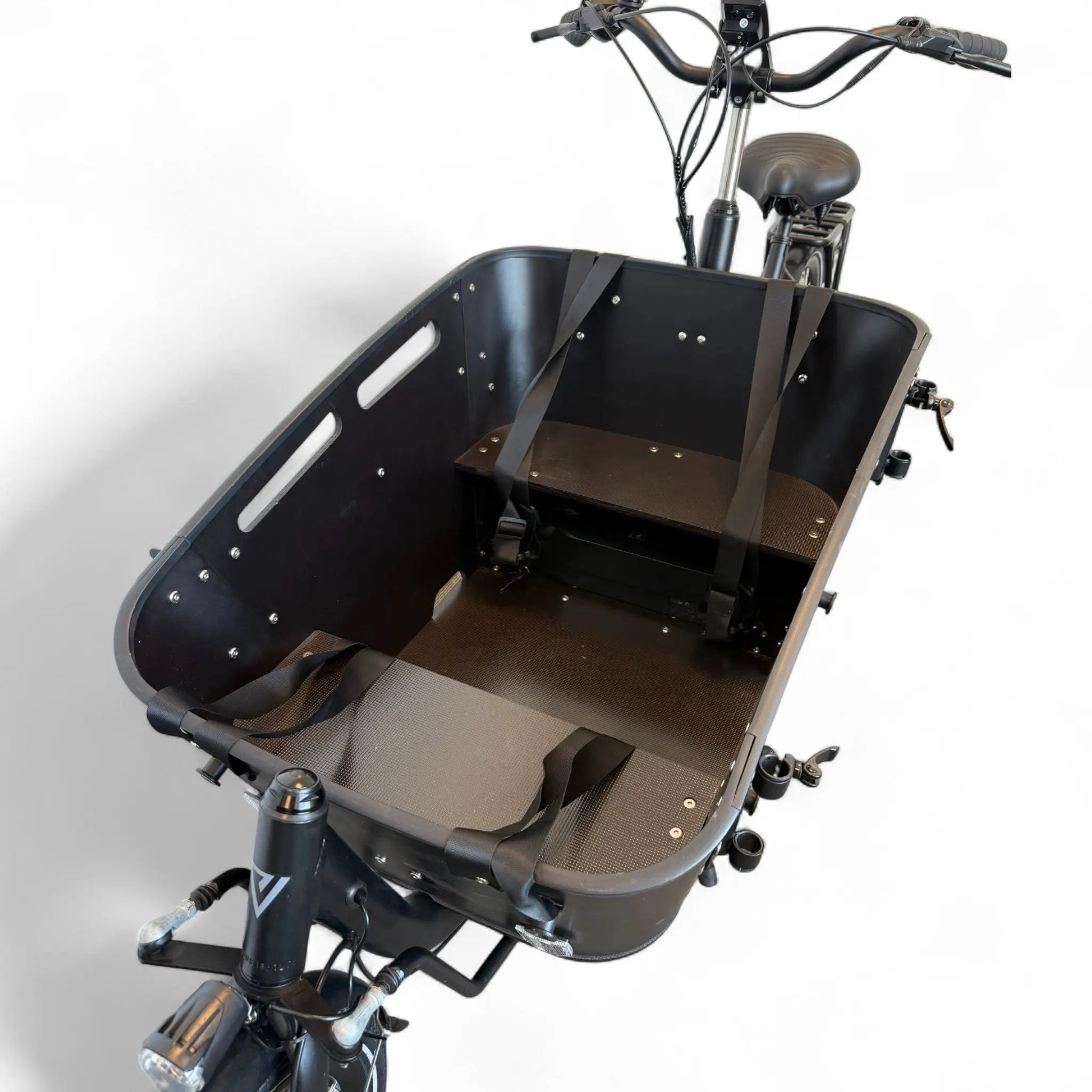 Vogue Carry 2 – Mat Zwart/Bruin – Elektrische Bakfiets – 80Nm middenmotor – 15Ah accu – 8 versnellingen – Hydraulische schijfremmen - AE-trading