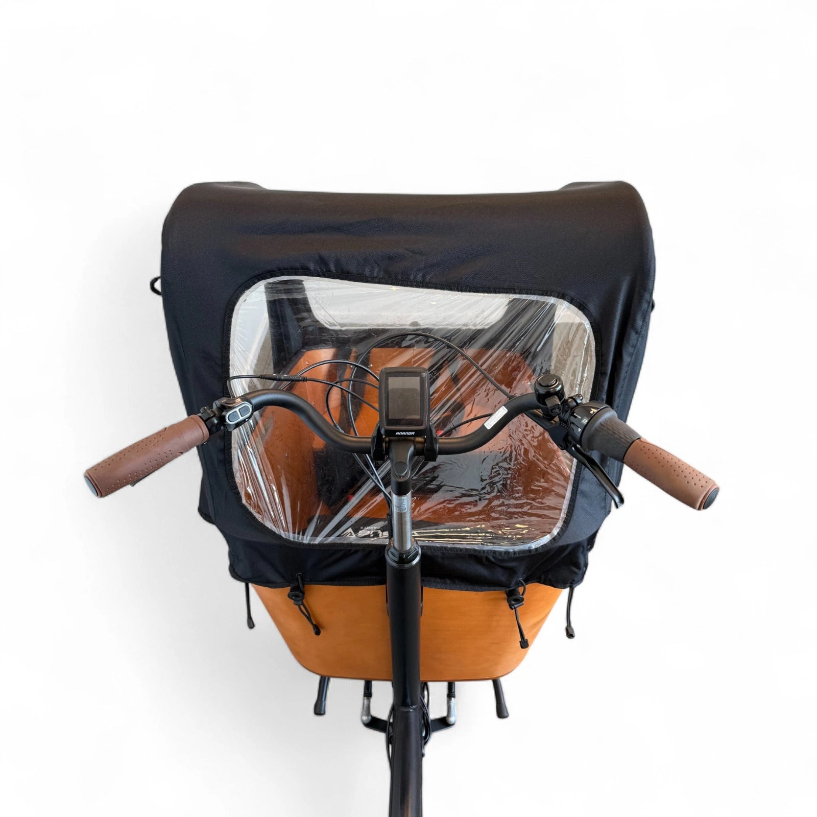 Vogue Carry 2 Elektrische Bakfiets - Mat Zwart/Bruin - 50 cm - AE-trading