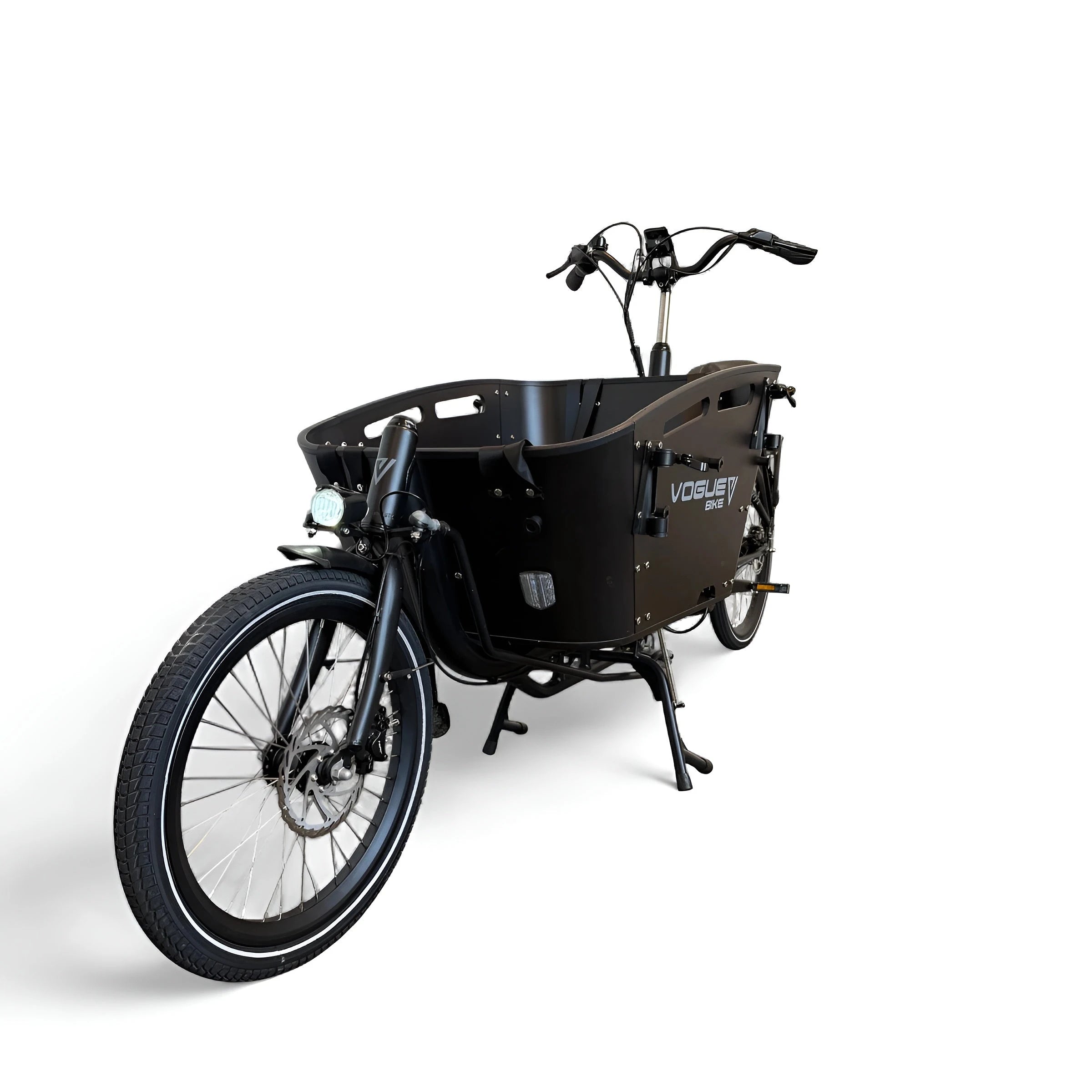Vogue Carry 2 – Mat Zwart – Elektrische Bakfiets – 80Nm middenmotor – 15Ah accu – 8 versnellingen – Hydraulische schijfremmen - AE-trading