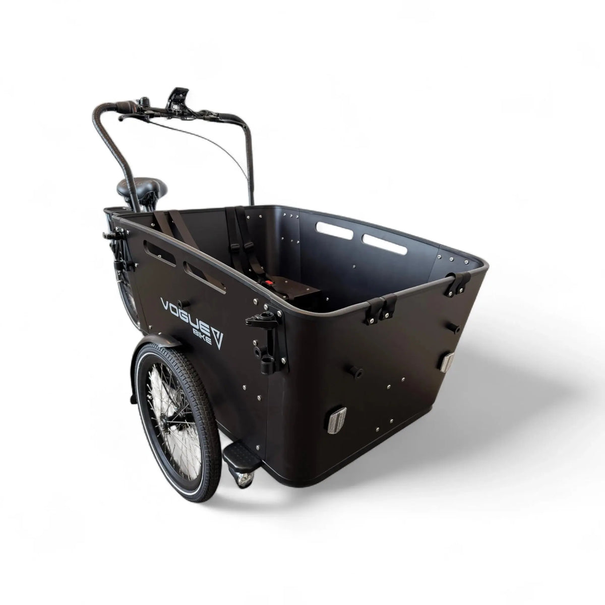 Vogue Carry 3 Elektrische Bakfiets - Mat Zwart/Zwart - 48 cm - Bafang M400 Middenmotor - AE-trading
