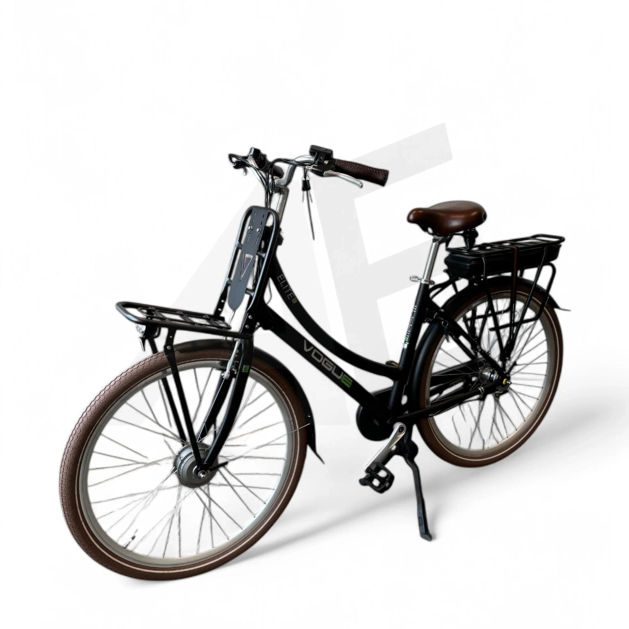 Vogue Elite Mid Elektrische Fiets Bafang M300 Transportfiets - Zwart - AE-trading