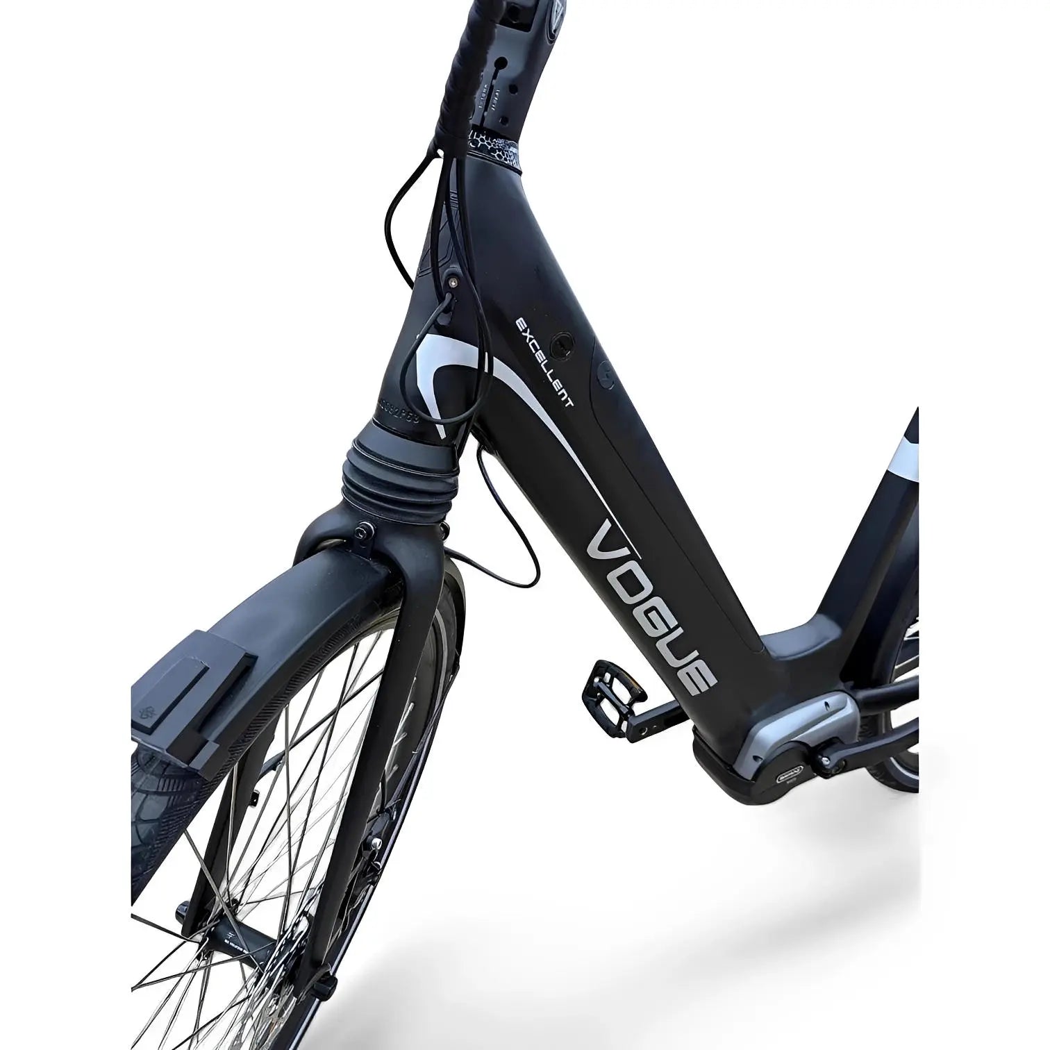 Vogue Excellent M420 8SP met Bafang Middenmotor 14.5Ah 522Wh - Zwart-Blauw - 49cm - AE-trading