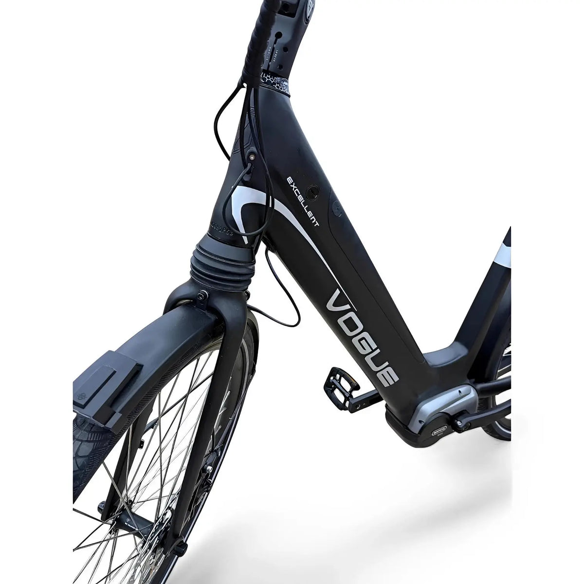 Vogue Excellent M420 8SP met Bafang Middenmotor 14.5Ah 522Wh - Zwart-grijs - 49cm - AE-trading