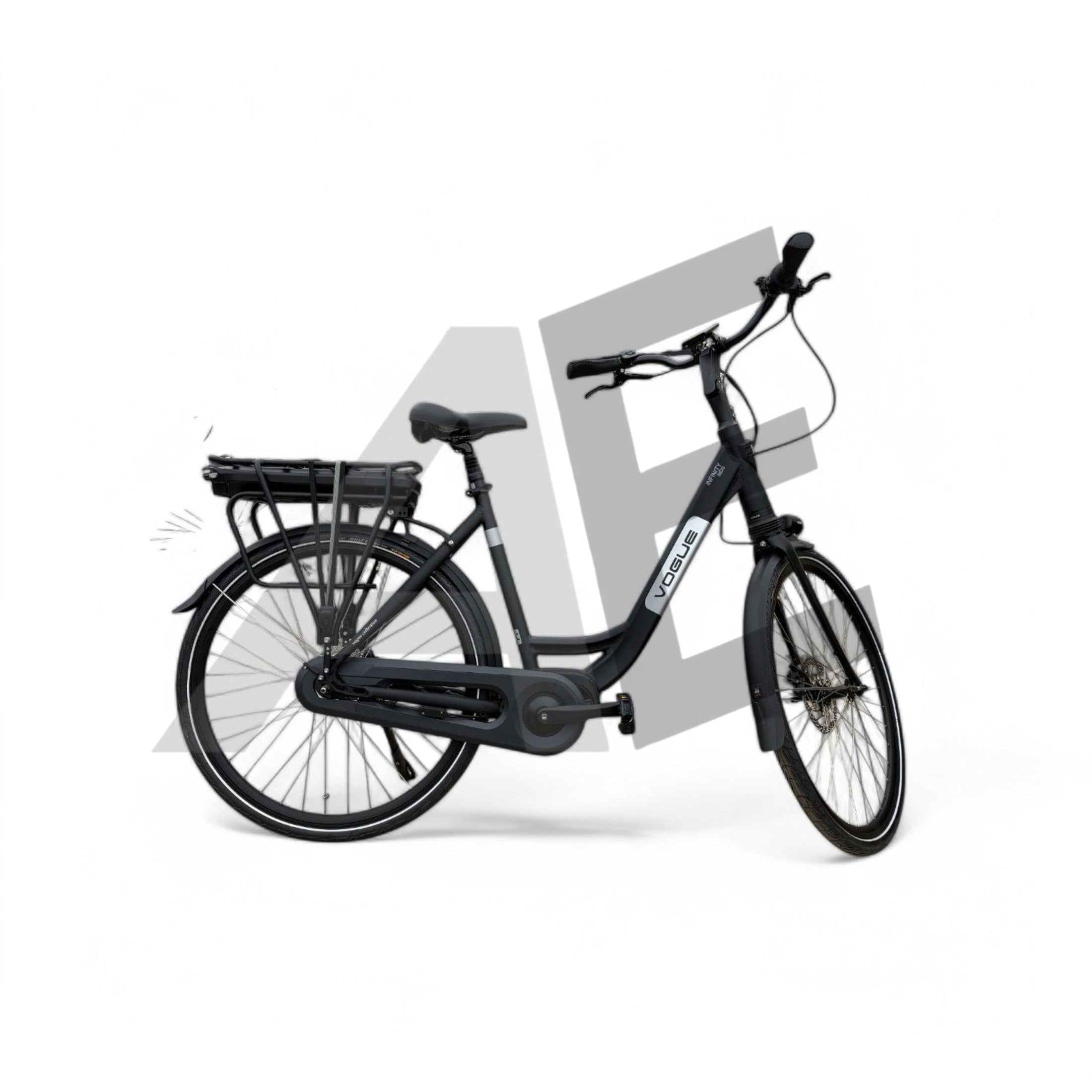 Vogue Infinity Elektrische Fiets Middenmotor Bafang M200 13Ah 468Wh 48cm met Hydraulische remmen - Mat Grijs - AE-trading