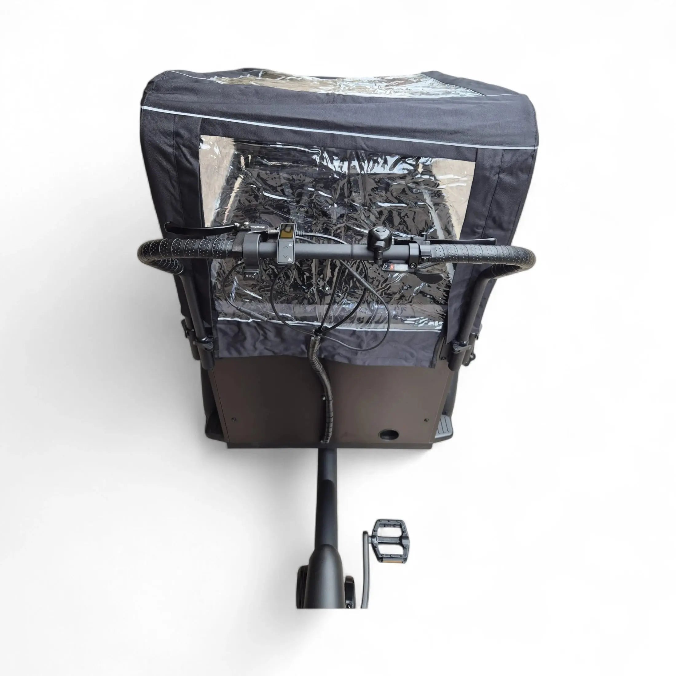 Vogue Journey Plus - Elektrische Bakfiets - Mat Zwart Zwarte Accenten - 48 cm - Accu 522Wh (36V, 14.5Ah) - Ananda Middenmotor - Shimano 7 Versnellingen - Hydraulische Remmen - AE-trading