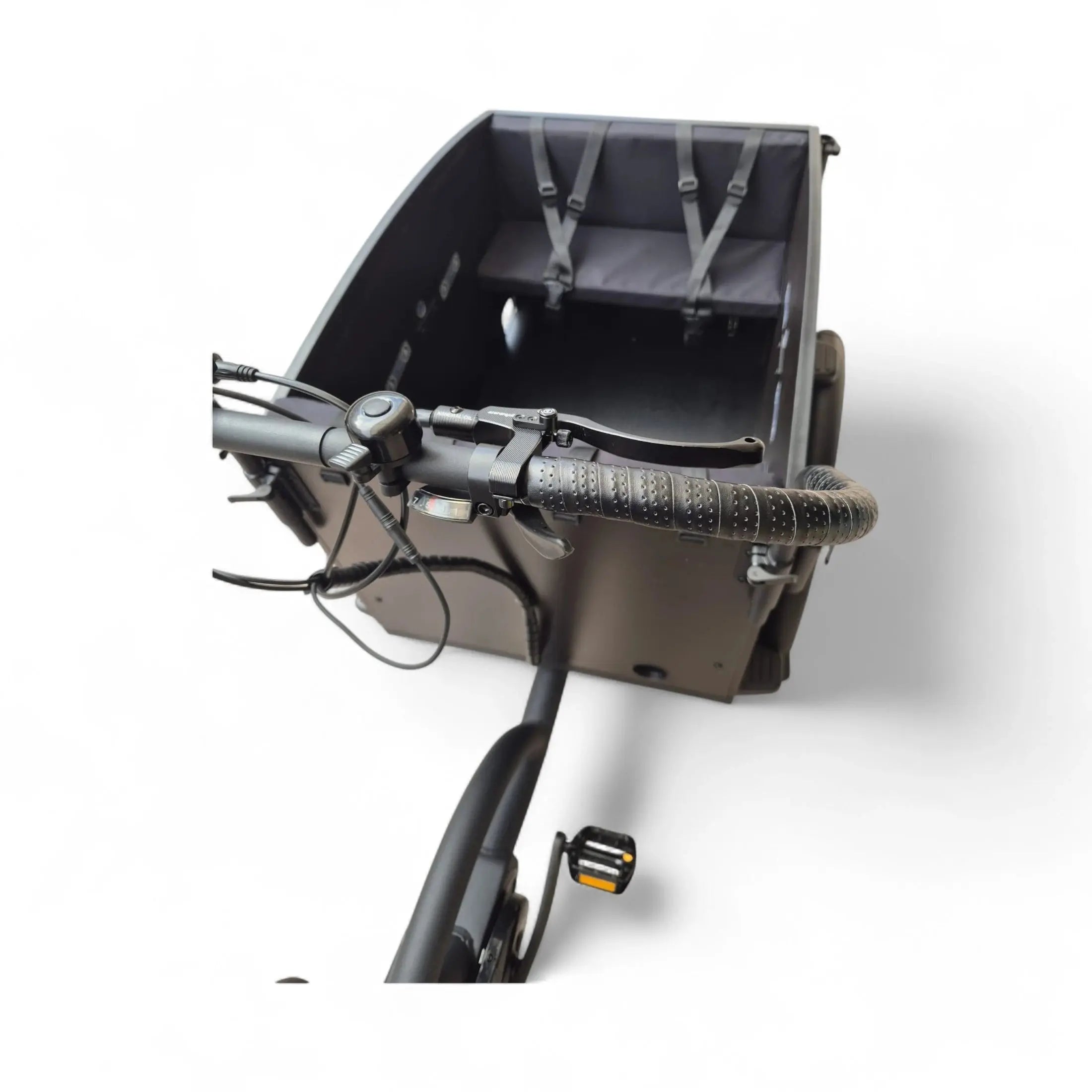 Vogue Journey Plus - Elektrische Bakfiets - Mat Zwart Zwarte Accenten - 48 cm - Accu 522Wh (36V, 14.5Ah) - Ananda Middenmotor - Shimano 7 Versnellingen - Hydraulische Remmen - AE-trading