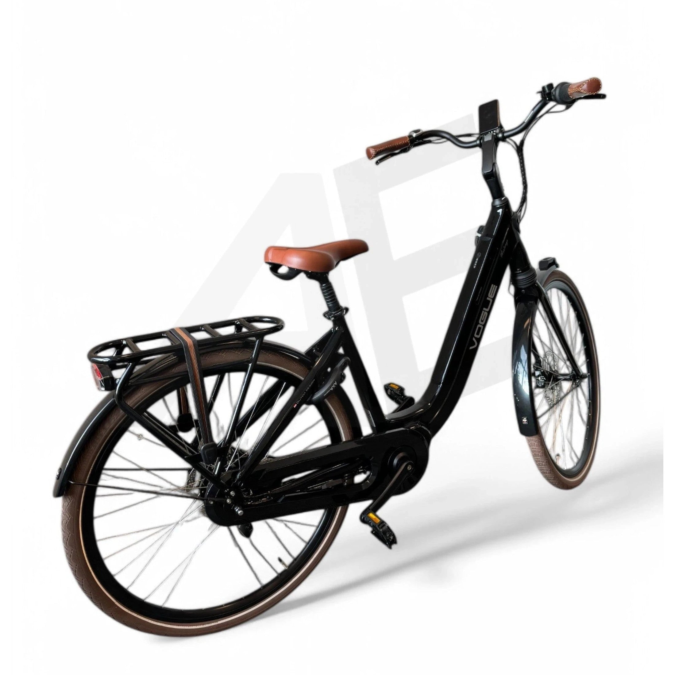 Vogue Mestengo 50cm Elektrische Fiets Hydraulische Remmen met Middenmotor - Glans Zwart - AE-trading