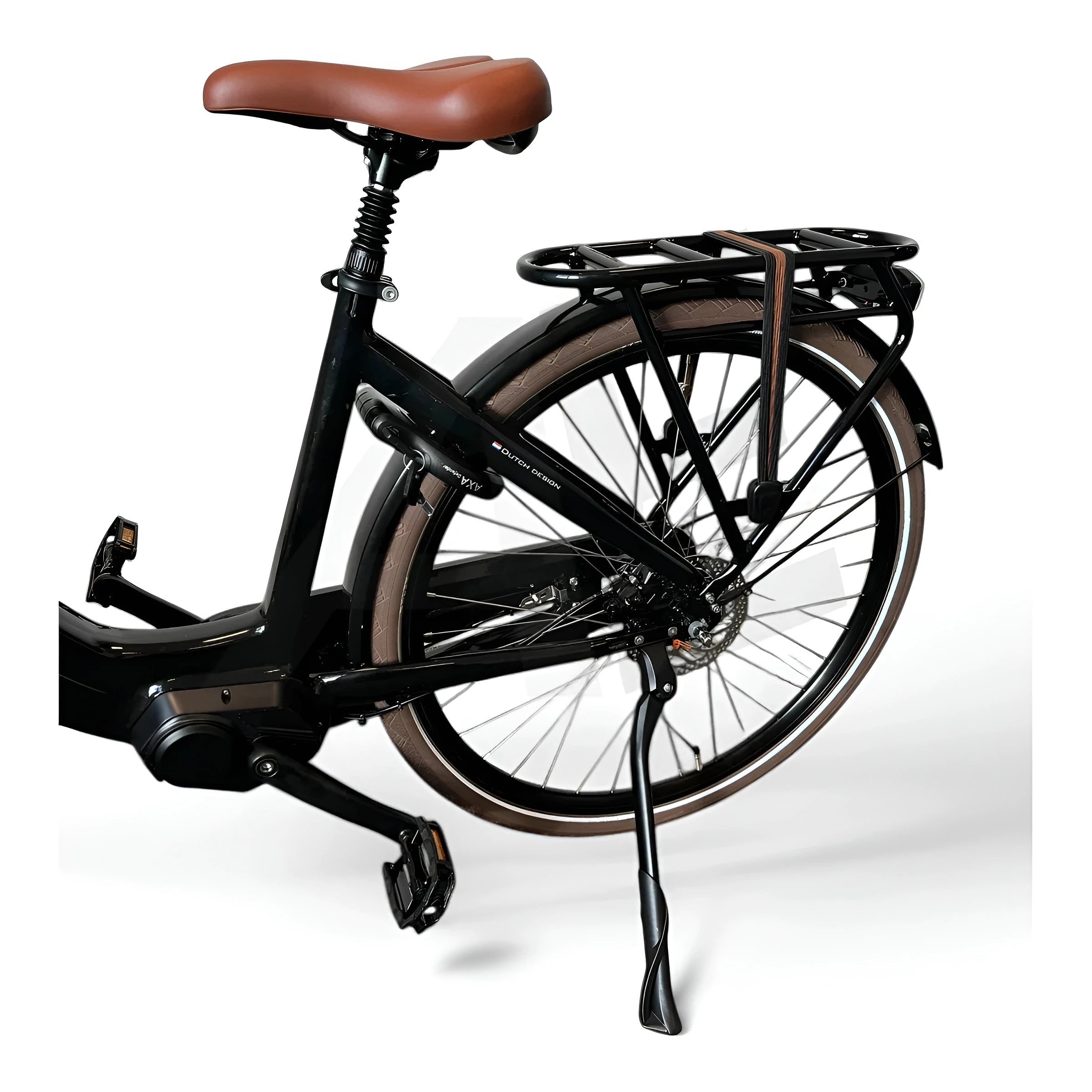 Vogue Mestengo 50cm Elektrische Fiets Hydraulische Remmen met Middenmotor - Glans Zwart - AE-trading