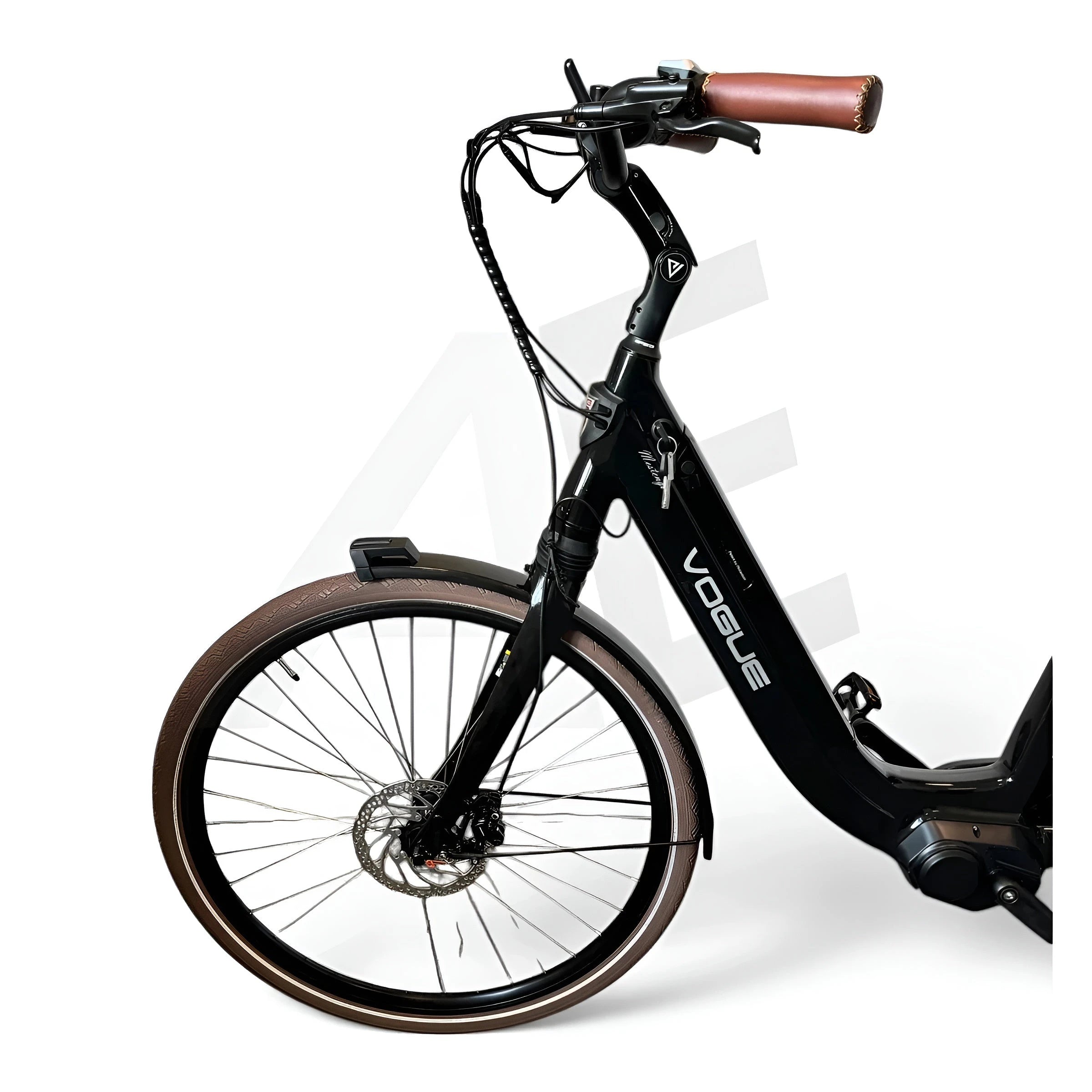 Vogue Mestengo 50cm Elektrische Fiets Hydraulische Remmen met Middenmotor - Glans Zwart - AE-trading
