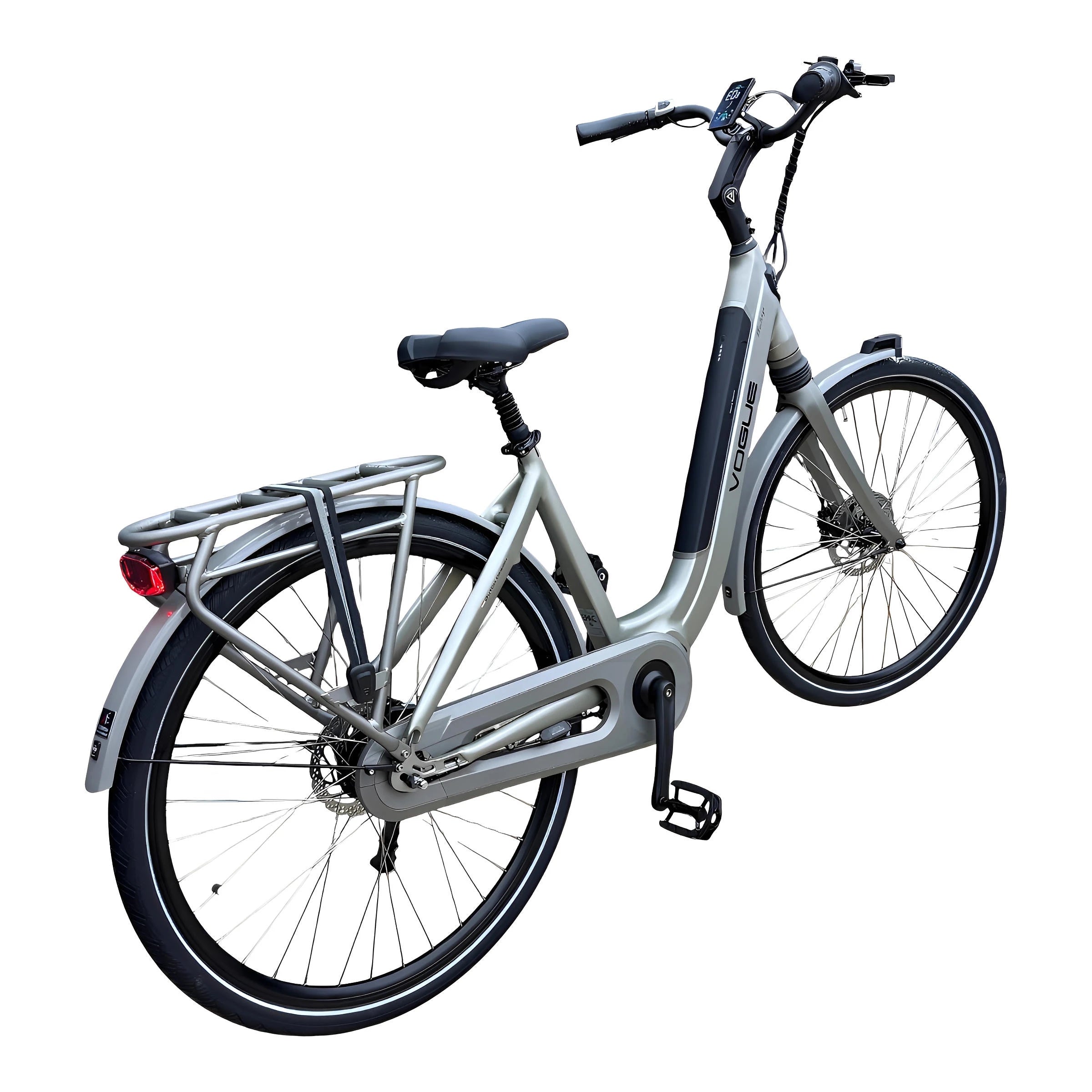 Vogue Mestengo 46cm Elektrische Fiets Hydraulische Remmen met Middenmotor - Mat Grijs - AE-trading