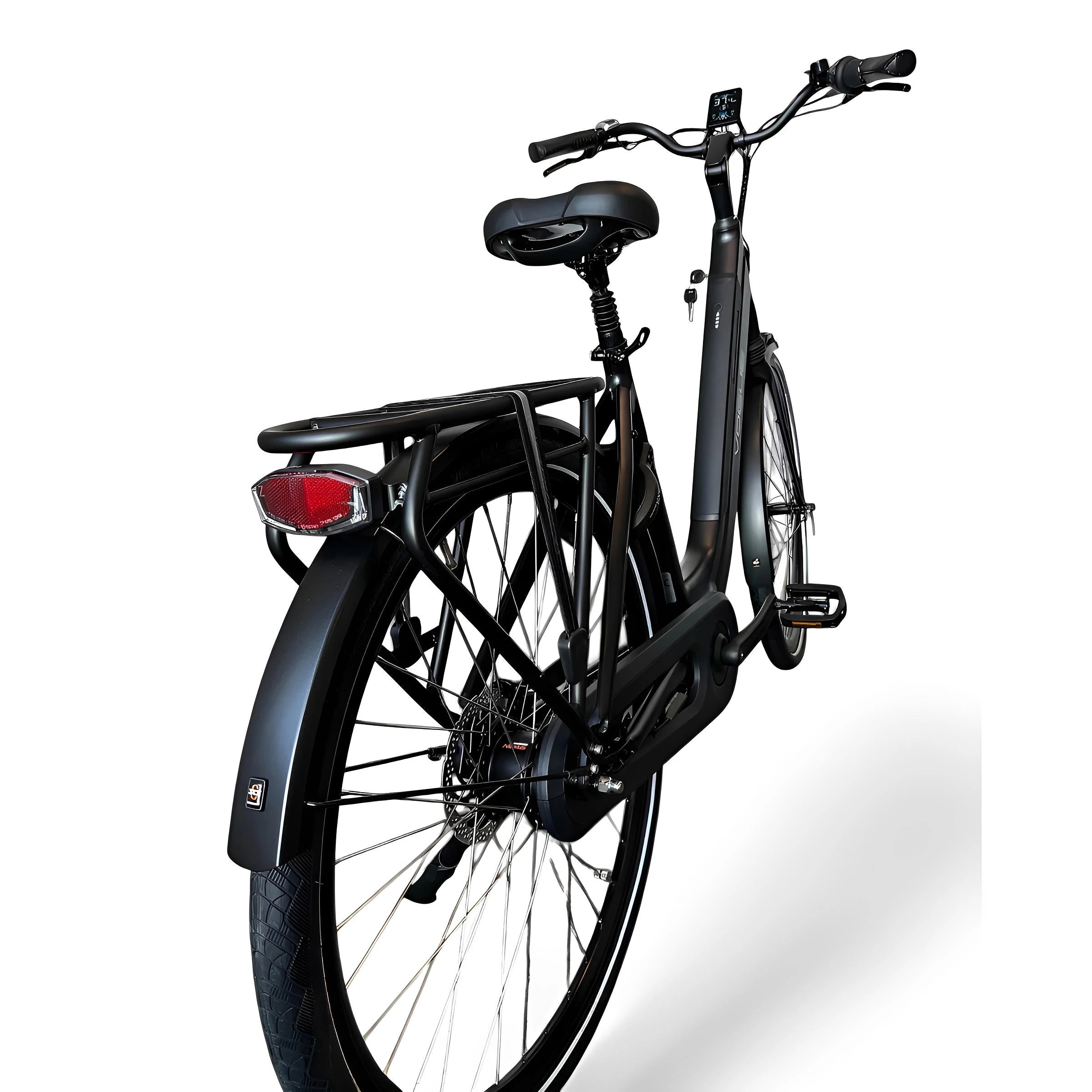 Vogue Mestengo 46cm Elektrische Fiets Hydraulische Remmen met Middenmotor - Mat Zwart - AE-trading