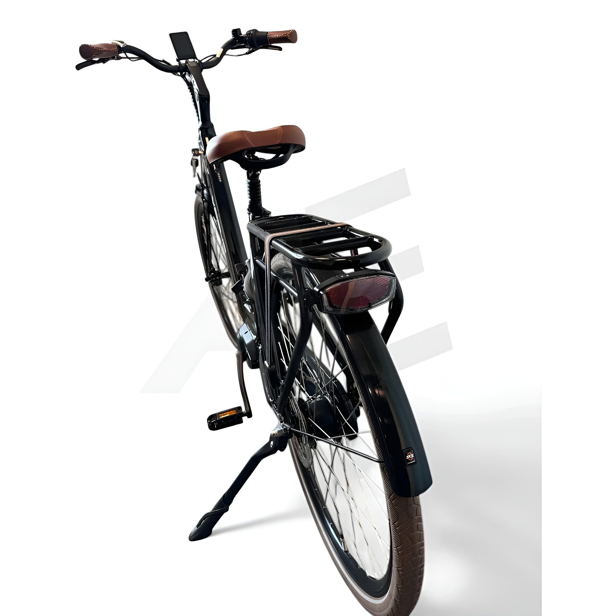 Vogue Mestengo 46cm Elektrische Fiets Hydraulische Remmen met Middenmotor - Glans Zwart - AE-trading