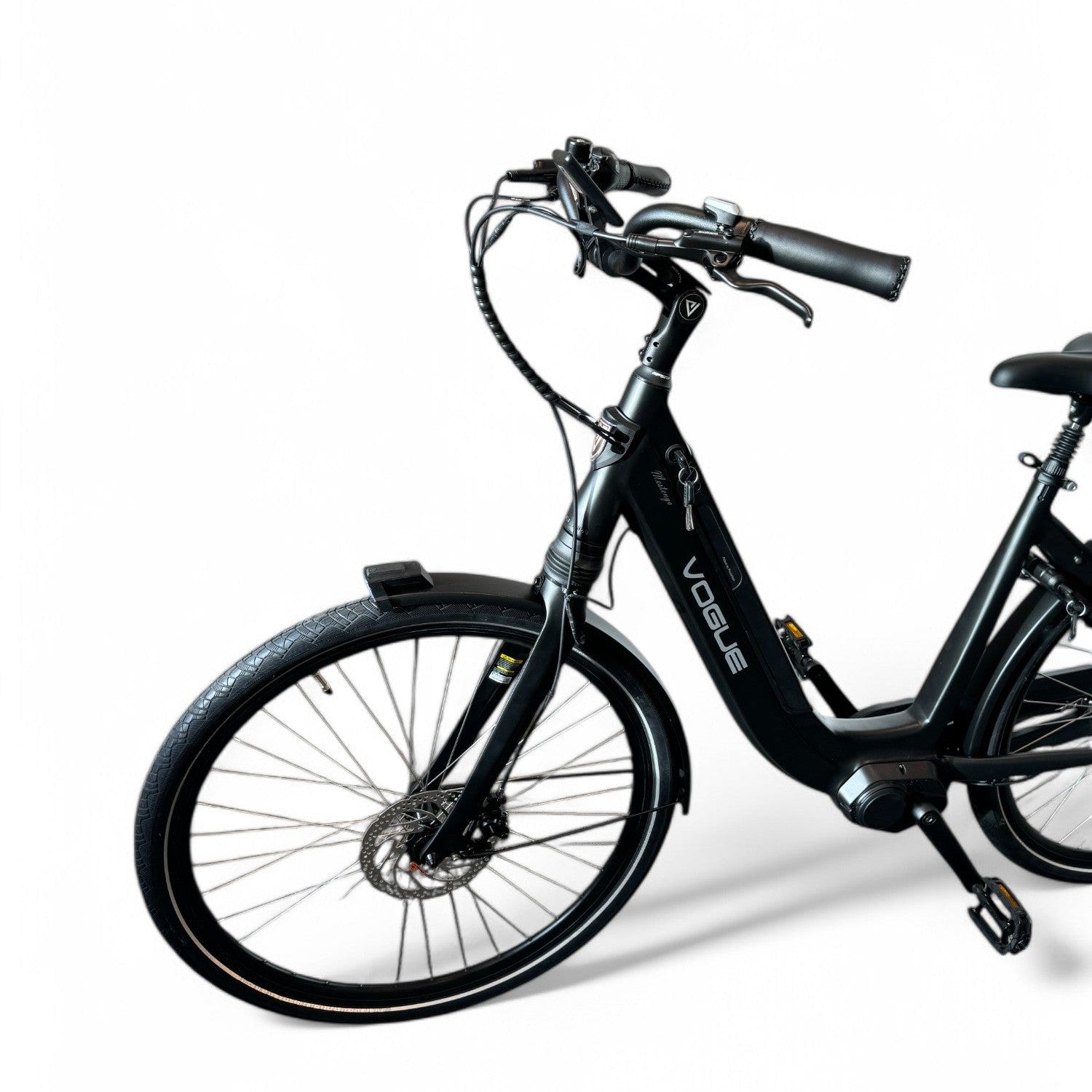 Vogue Mestengo 50cm Elektrische Fiets Hydraulische Remmen met Middenmotor - Mat Grijs - AE-trading
