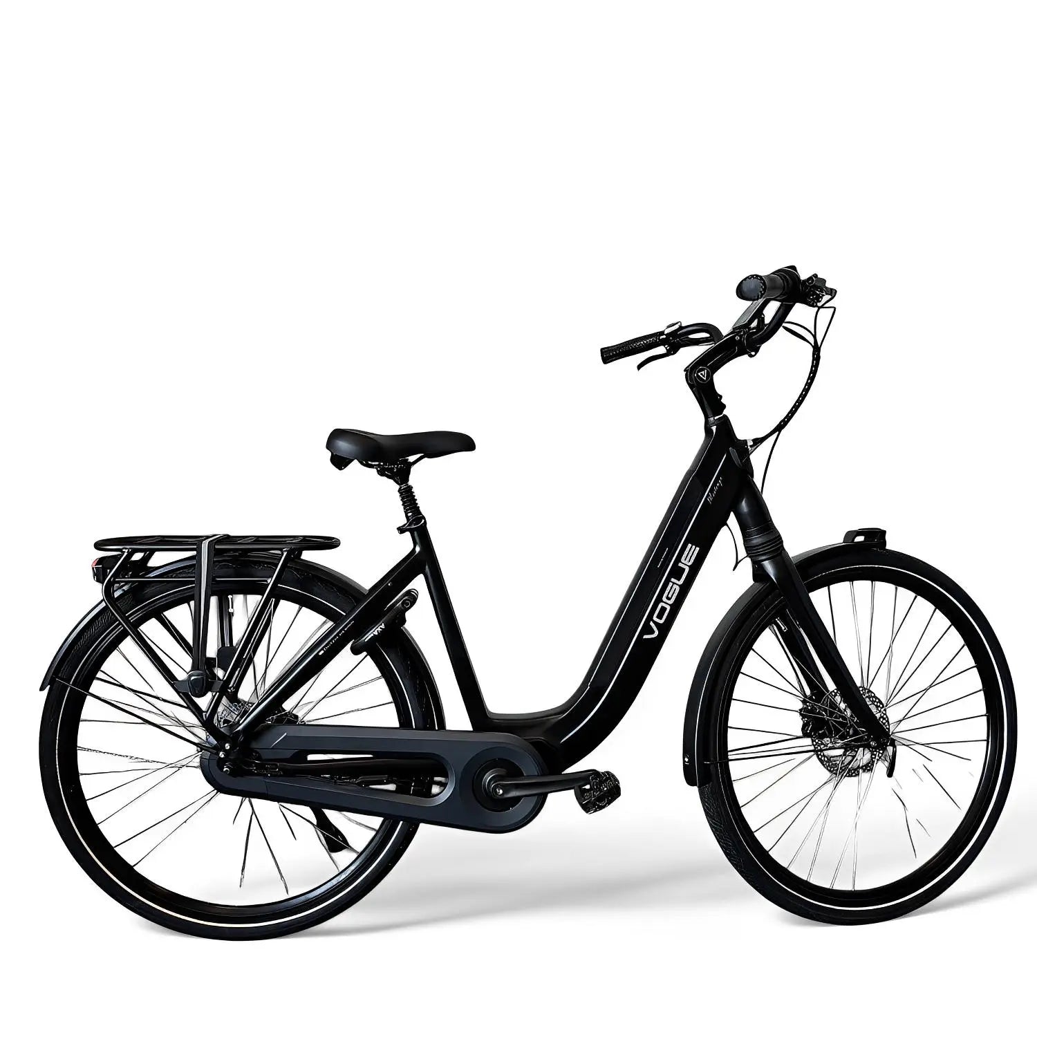Vogue Mestengo 50cm Elektrische Fiets Hydraulische Remmen met Middenmotor - Mat Zwart - AE-trading
