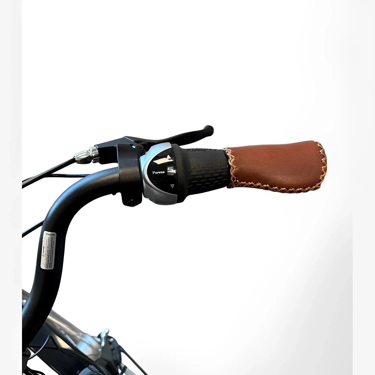 Vogue Mestengo Voorwielmotor Elektrische Fiets Glans Zwart met Bruine Accenten - 51cm - AE-trading