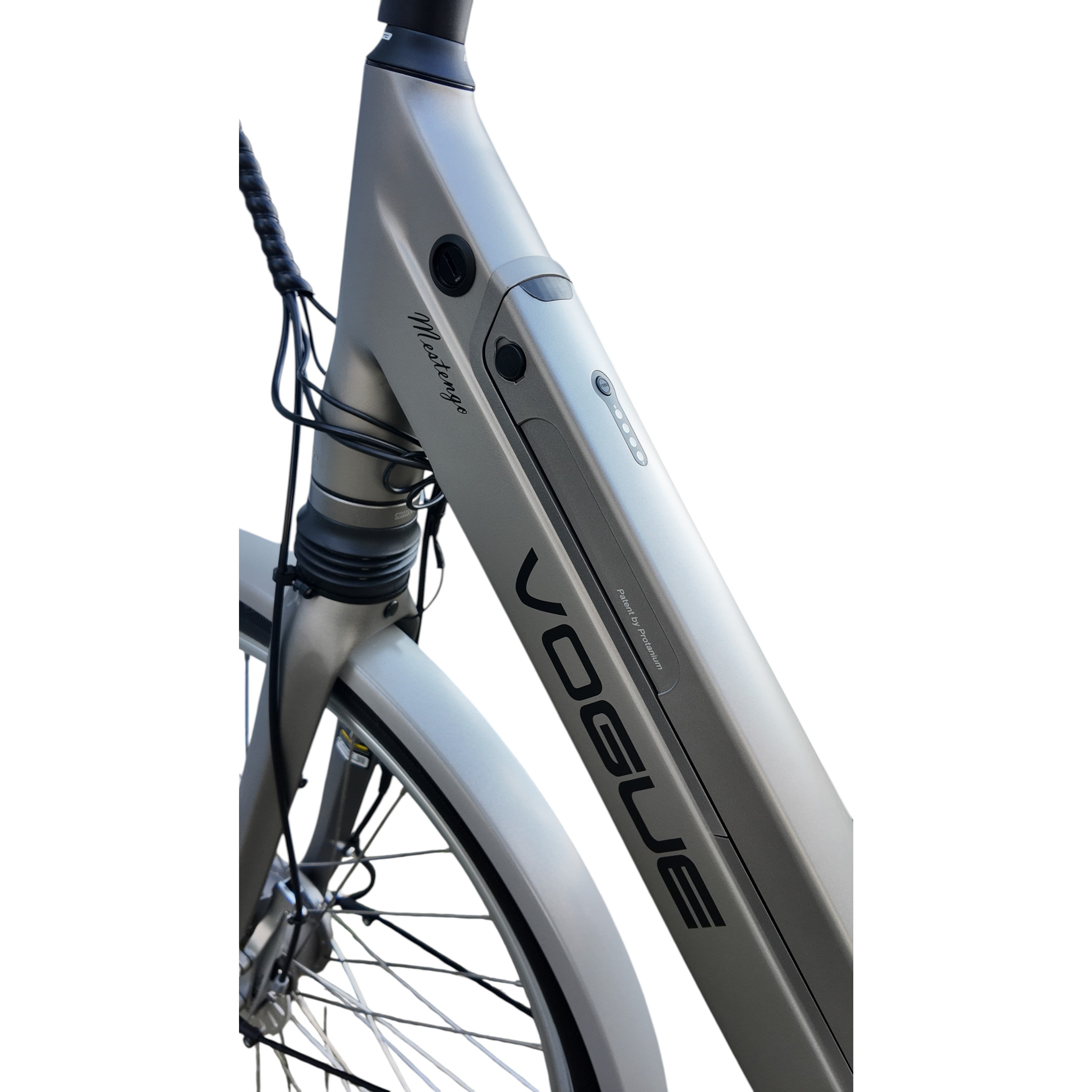 Vogue Mestengo Voorwielmotor Elektrische Fiets - Mat Grijs - Framemaat 50cm