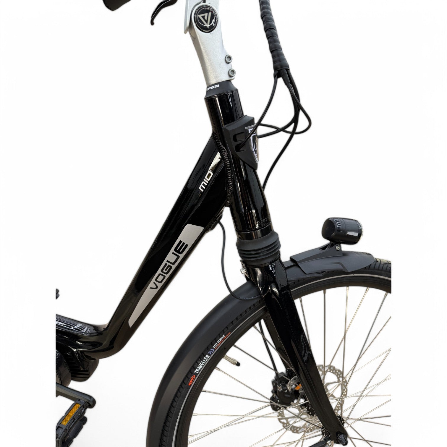 Vogue Mio 8SP Elektrische Fiets E-bike met Hydraulische Remmen 16Ah 36V 576Wh 46cm - Glans Zwart - AE-trading